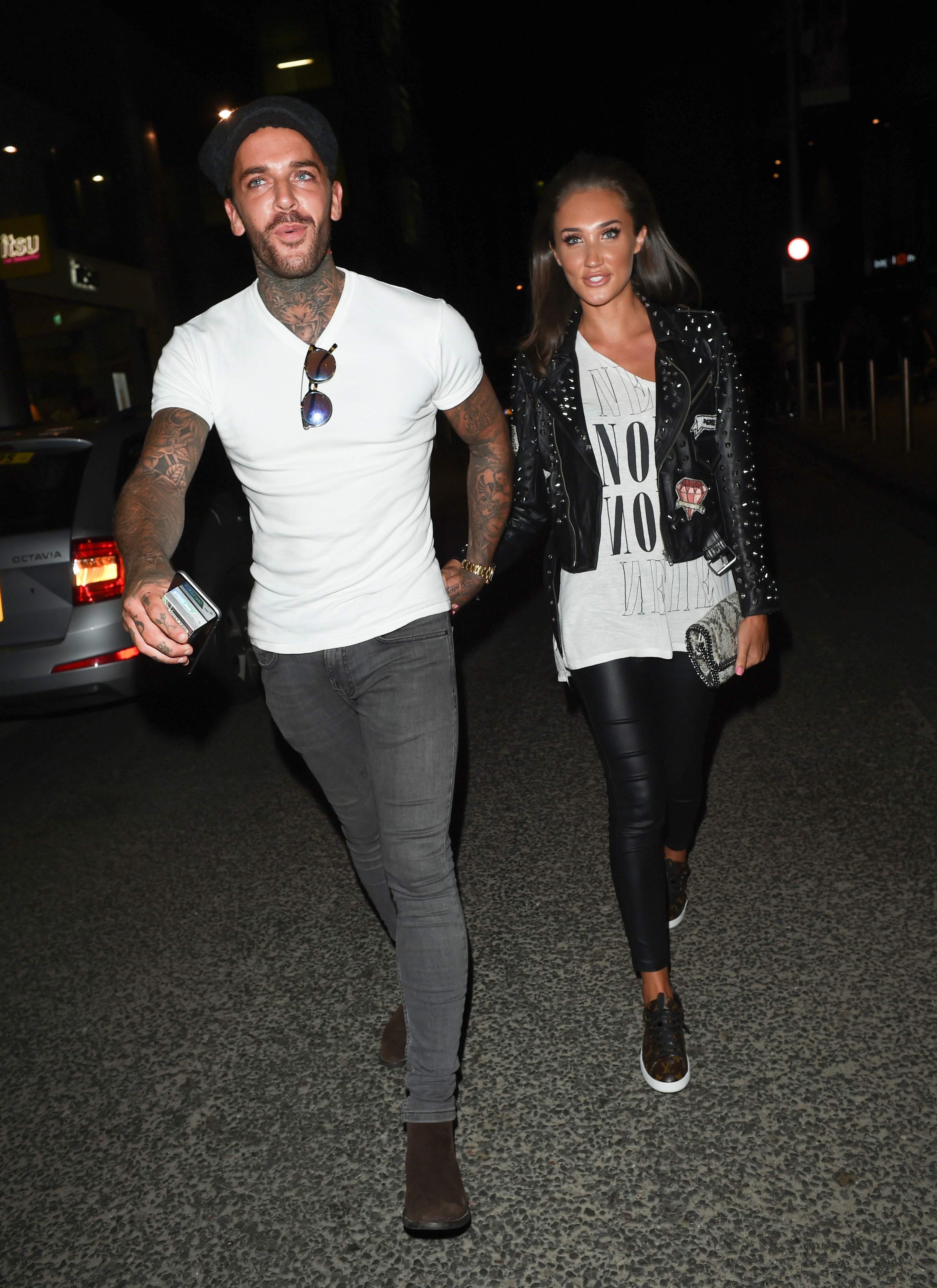 Megan McKenna leaving Tattu Restaurant