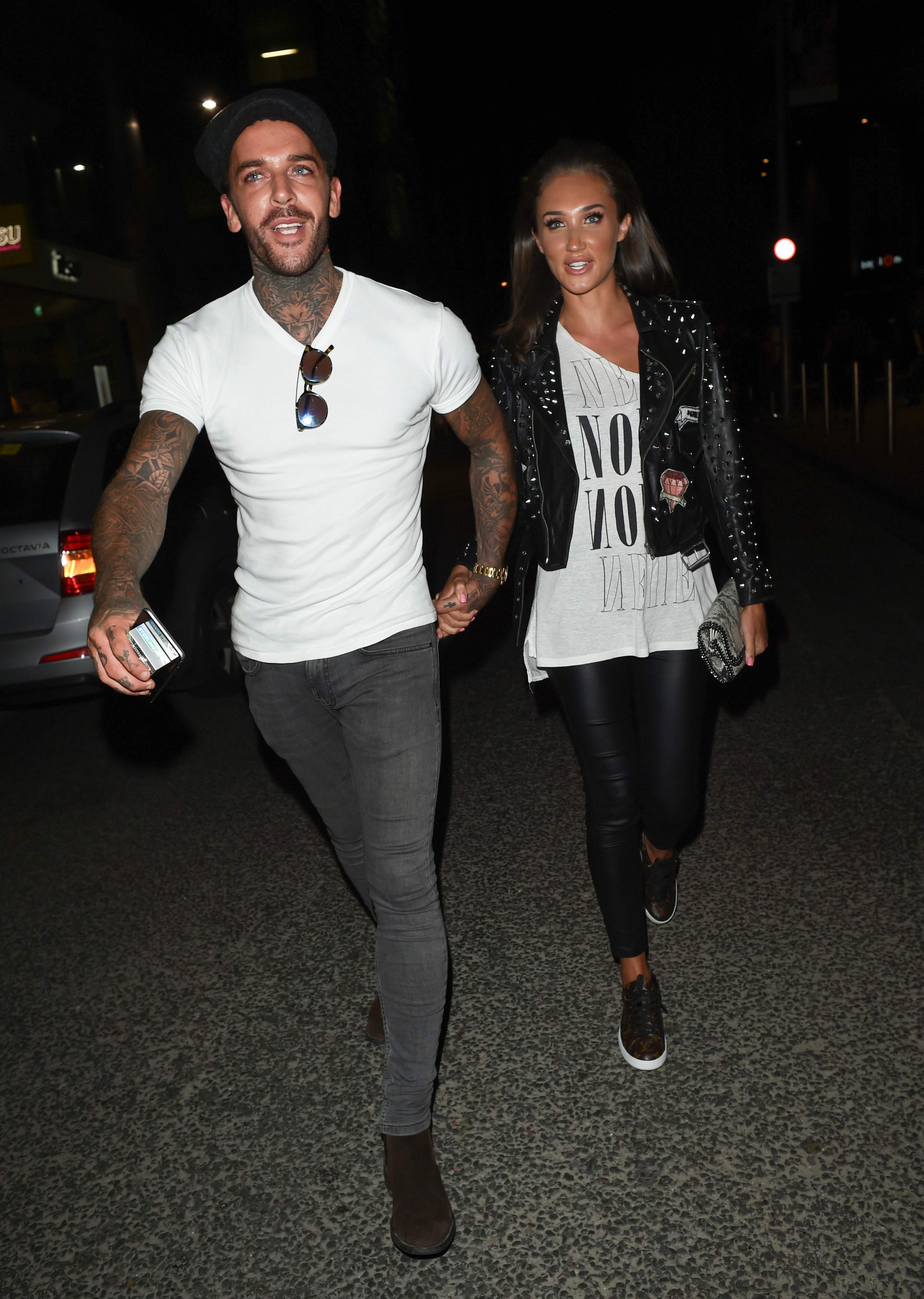 Megan McKenna leaving Tattu Restaurant