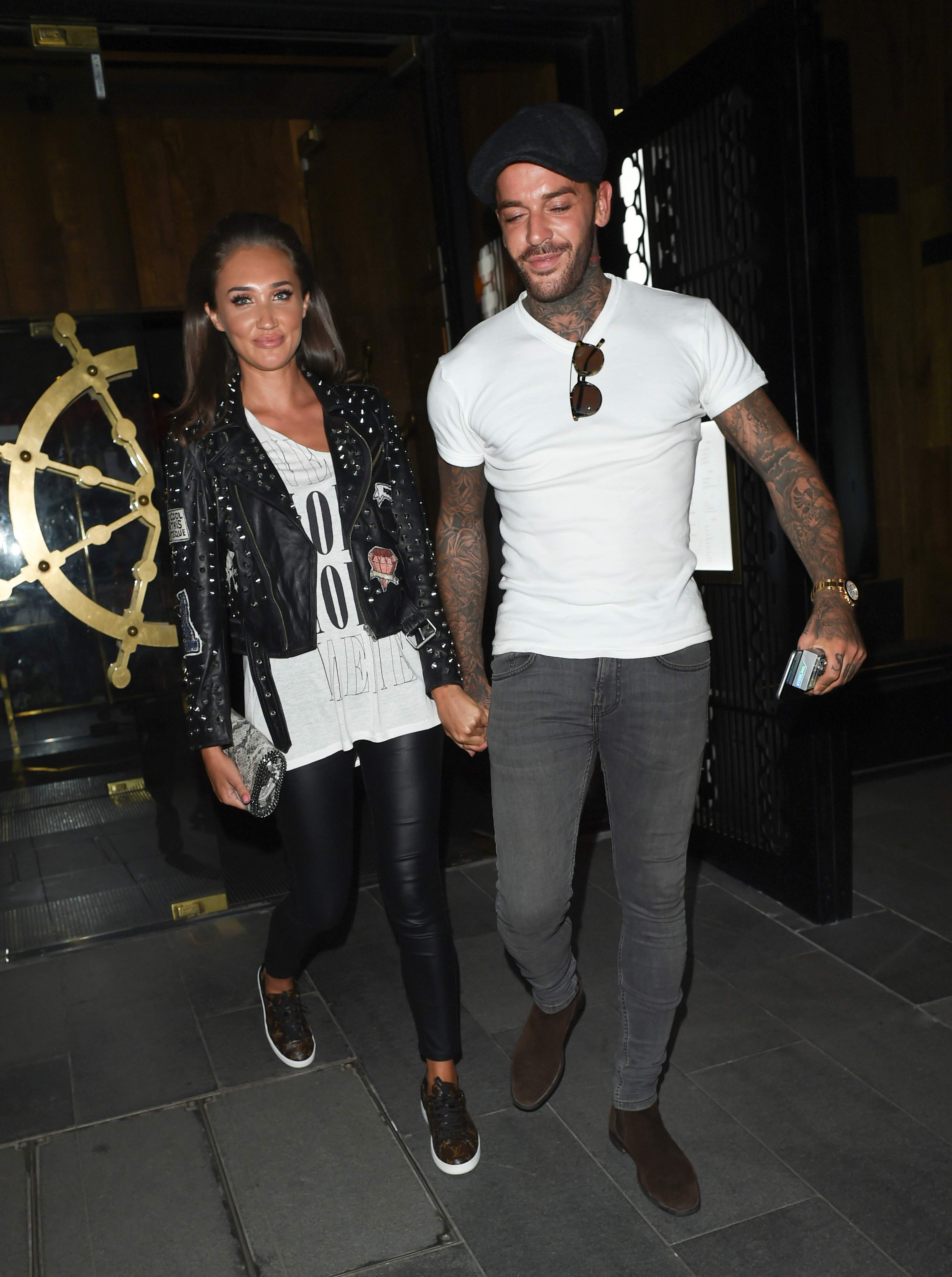 Megan McKenna leaving Tattu Restaurant