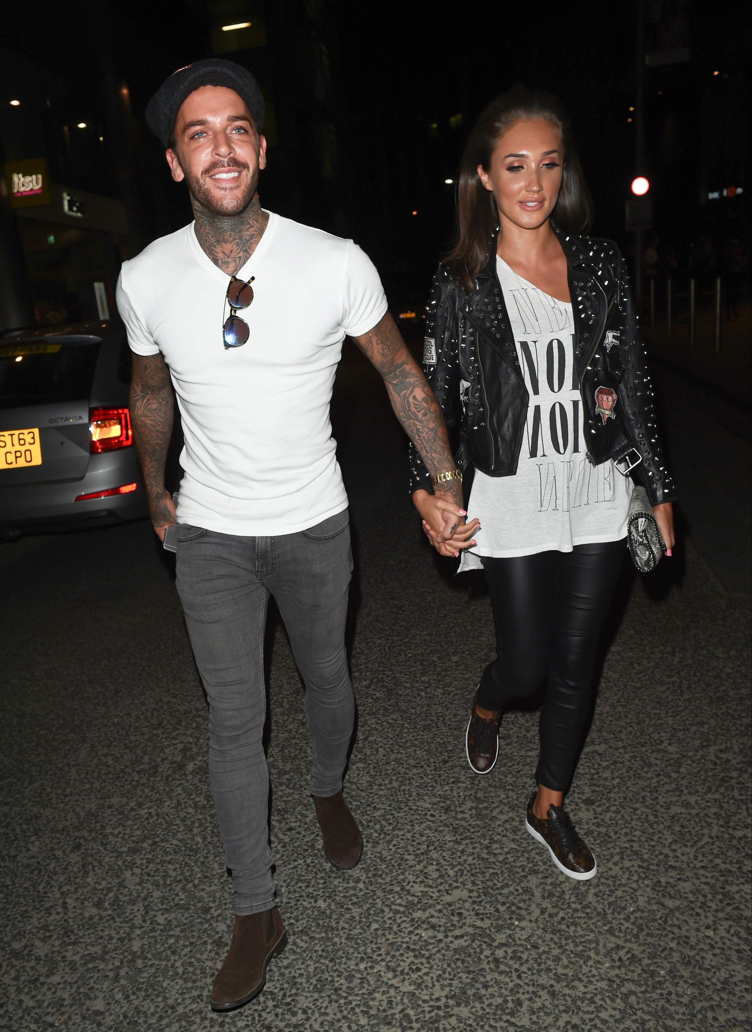 Megan McKenna leaving Tattu Restaurant