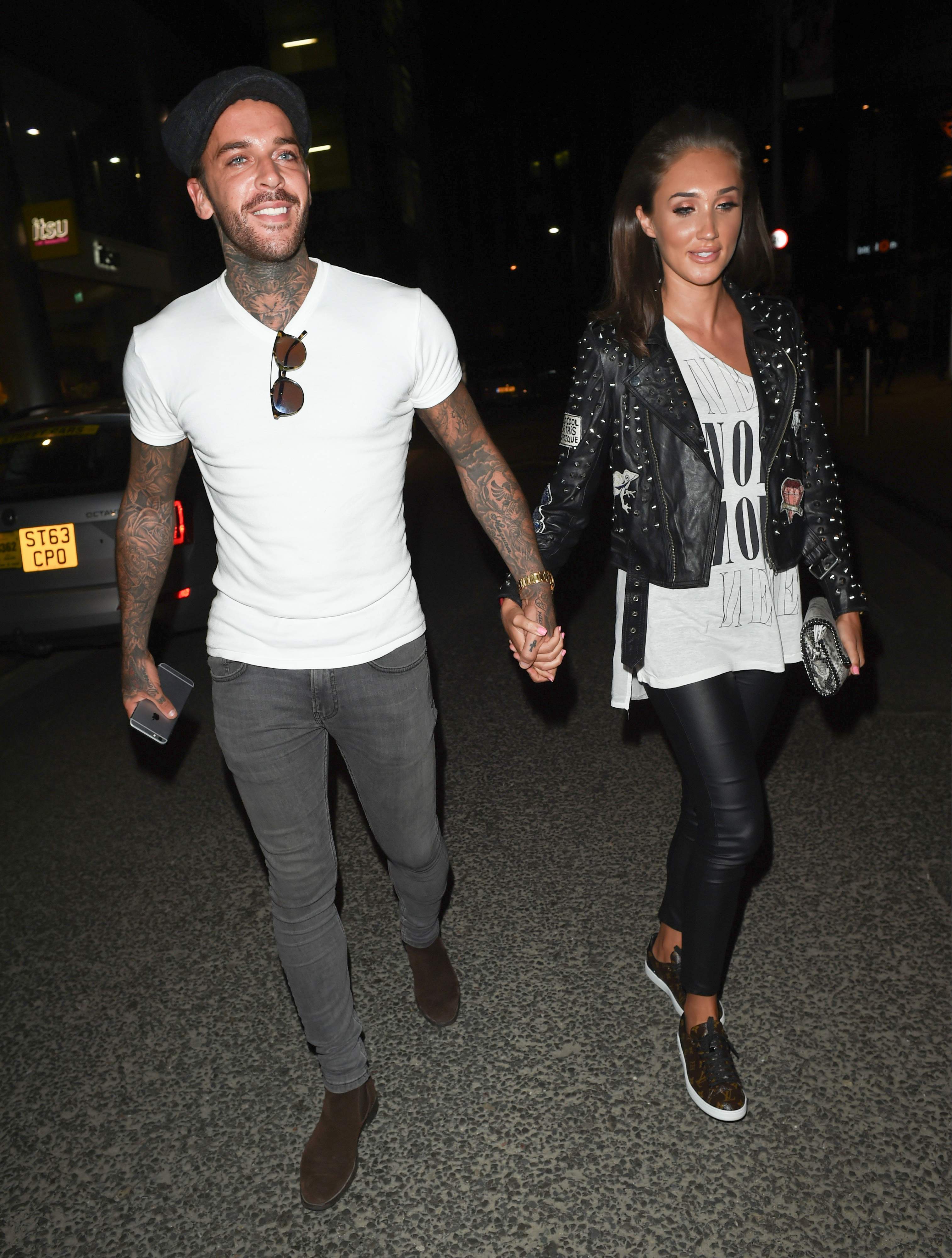 Megan McKenna leaving Tattu Restaurant