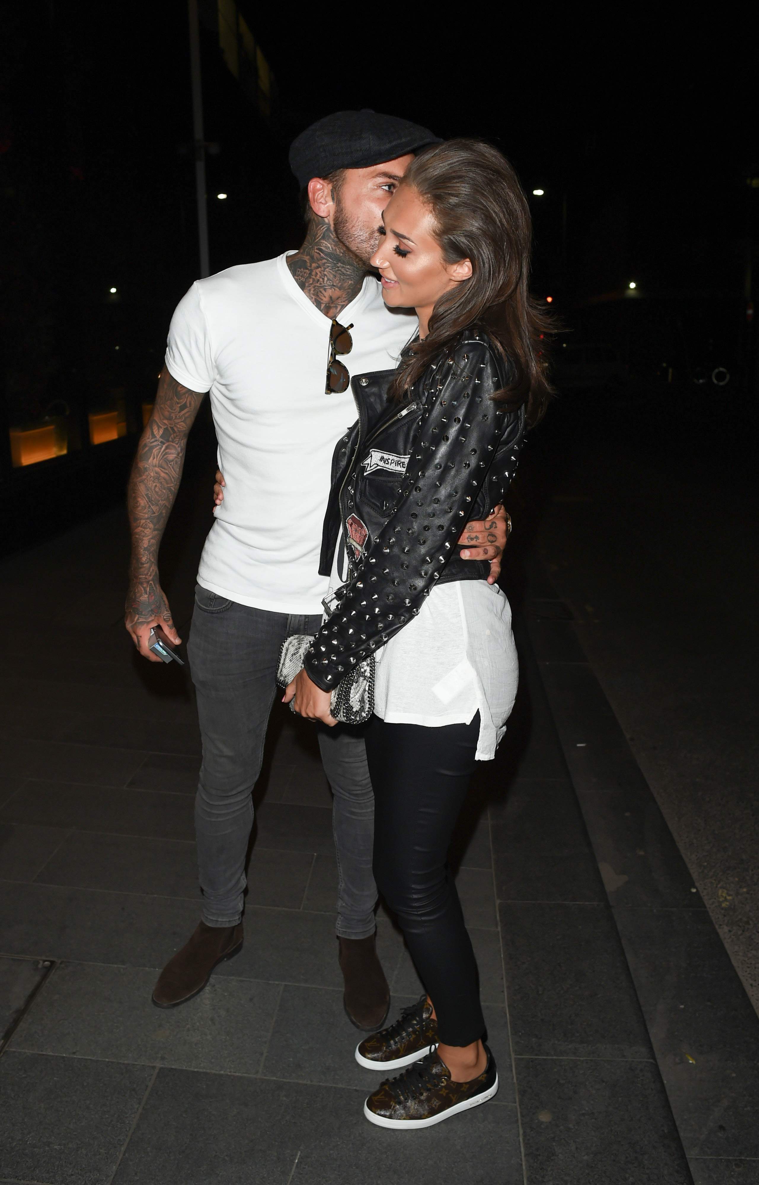 Megan McKenna leaving Tattu Restaurant