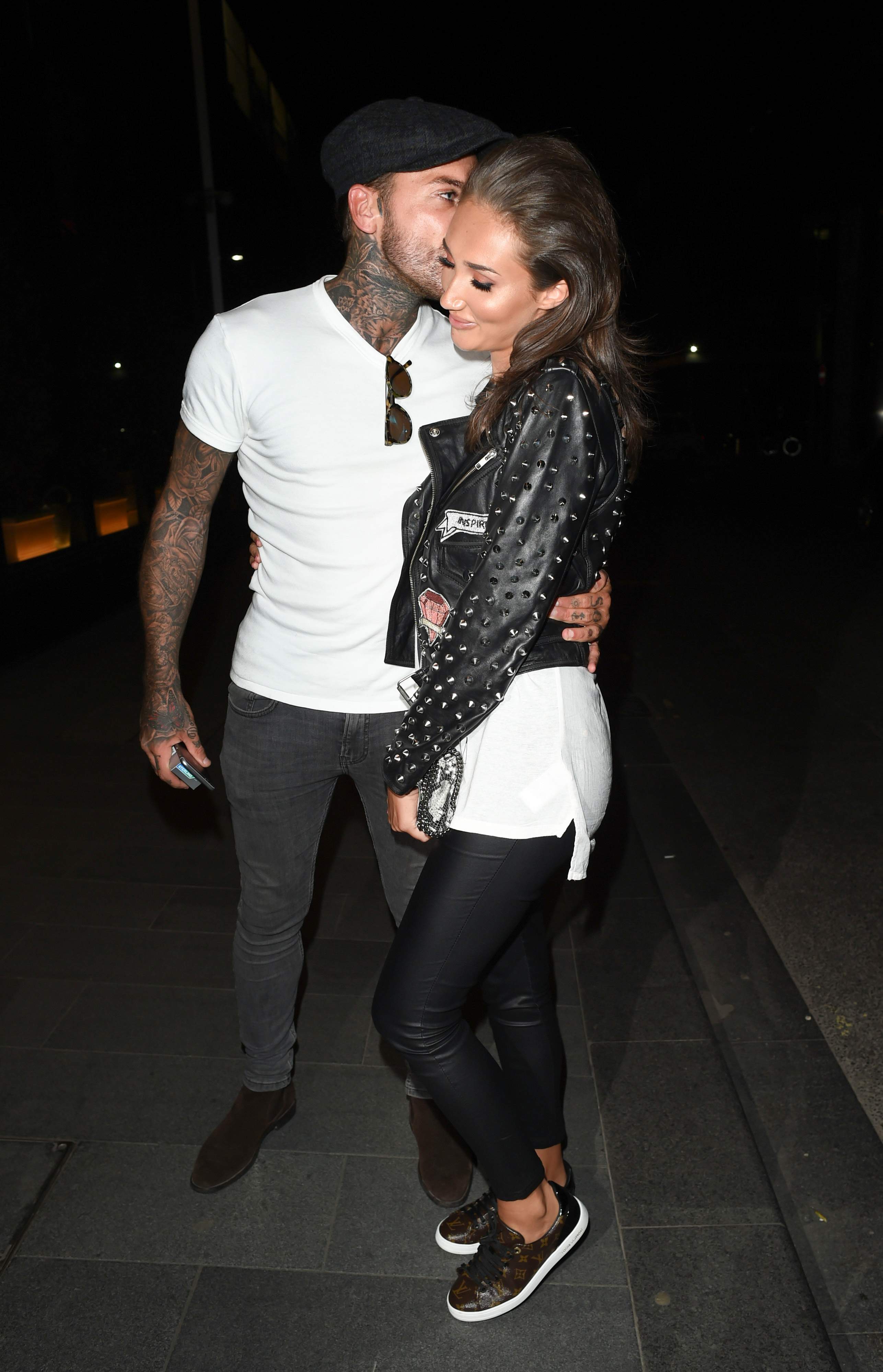 Megan McKenna leaving Tattu Restaurant