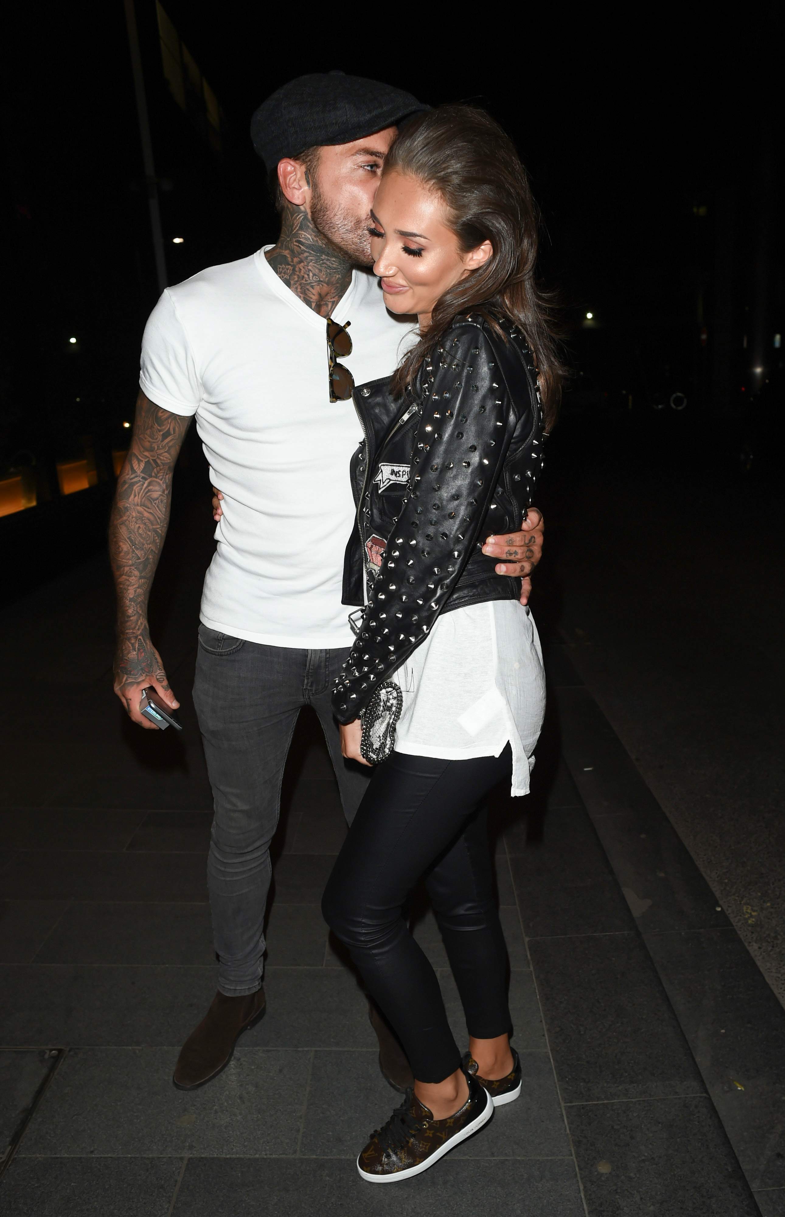 Megan McKenna leaving Tattu Restaurant