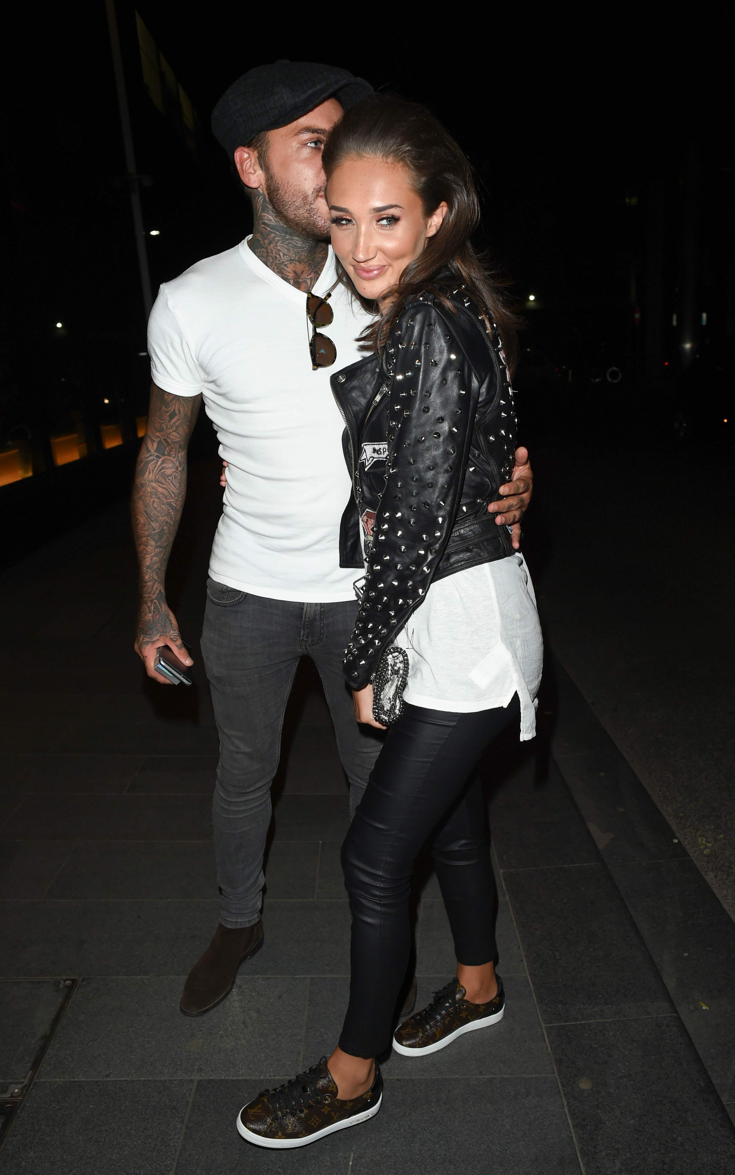 Megan McKenna leaving Tattu Restaurant