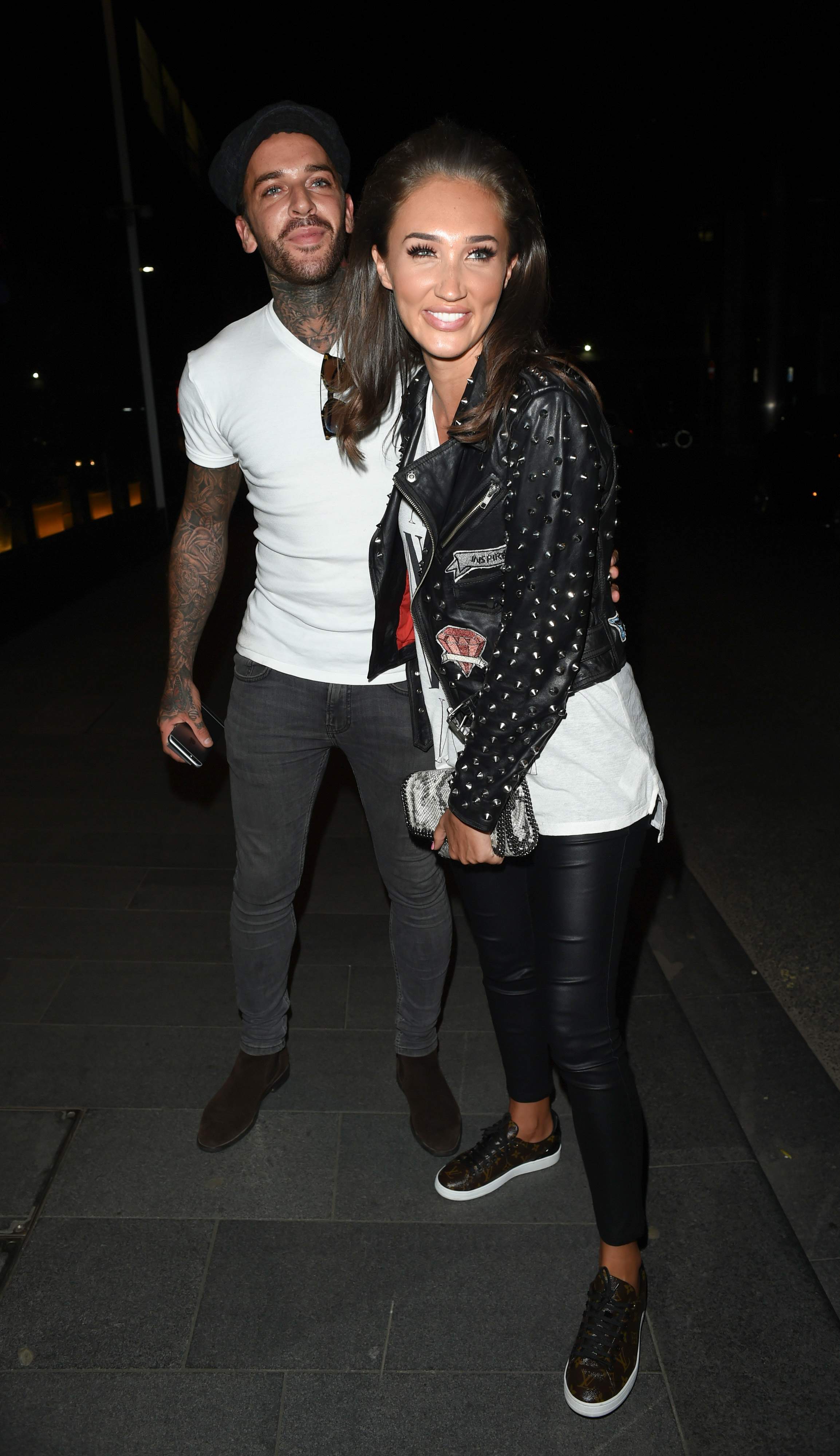 Megan McKenna leaving Tattu Restaurant