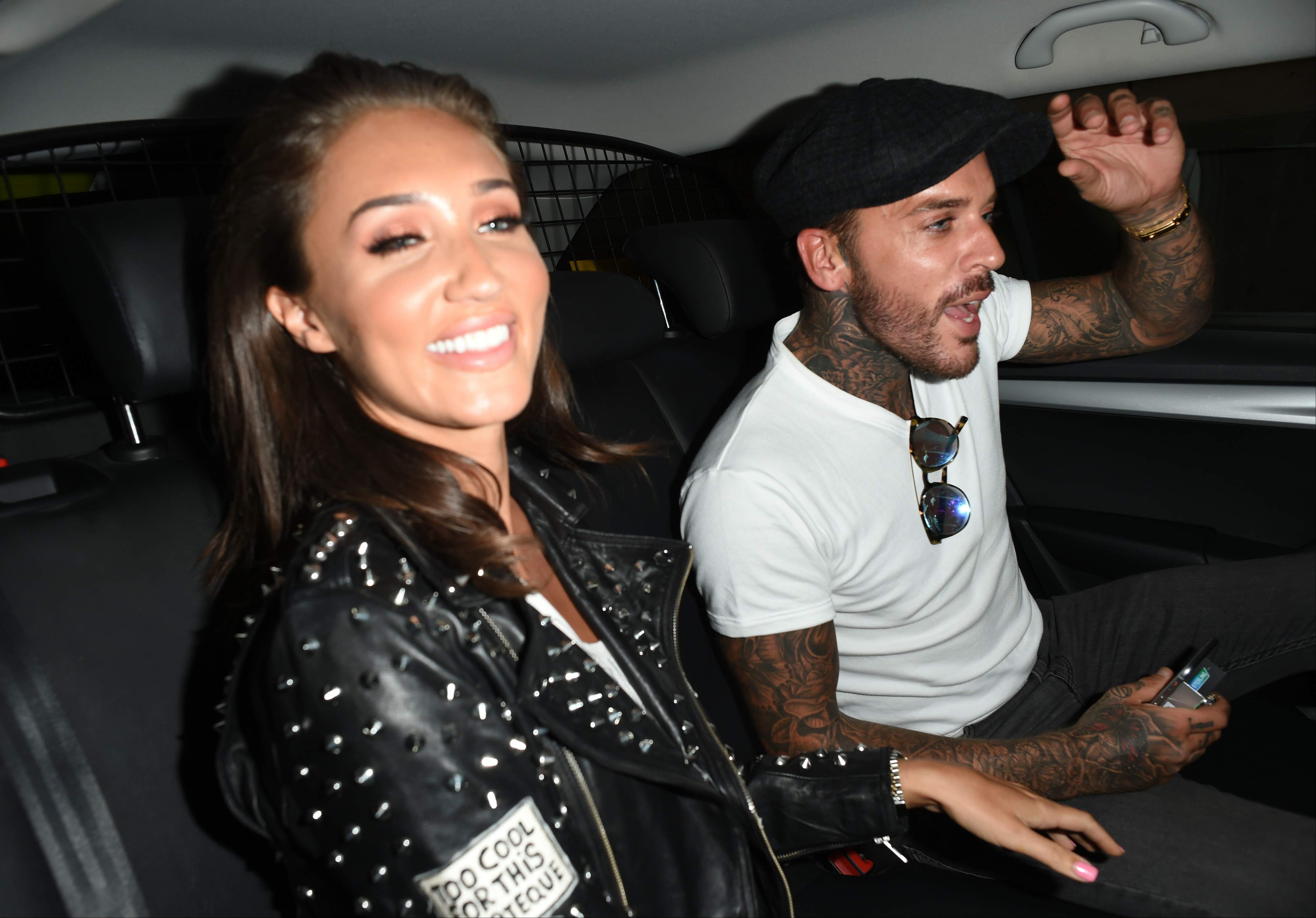 Megan McKenna leaving Tattu Restaurant