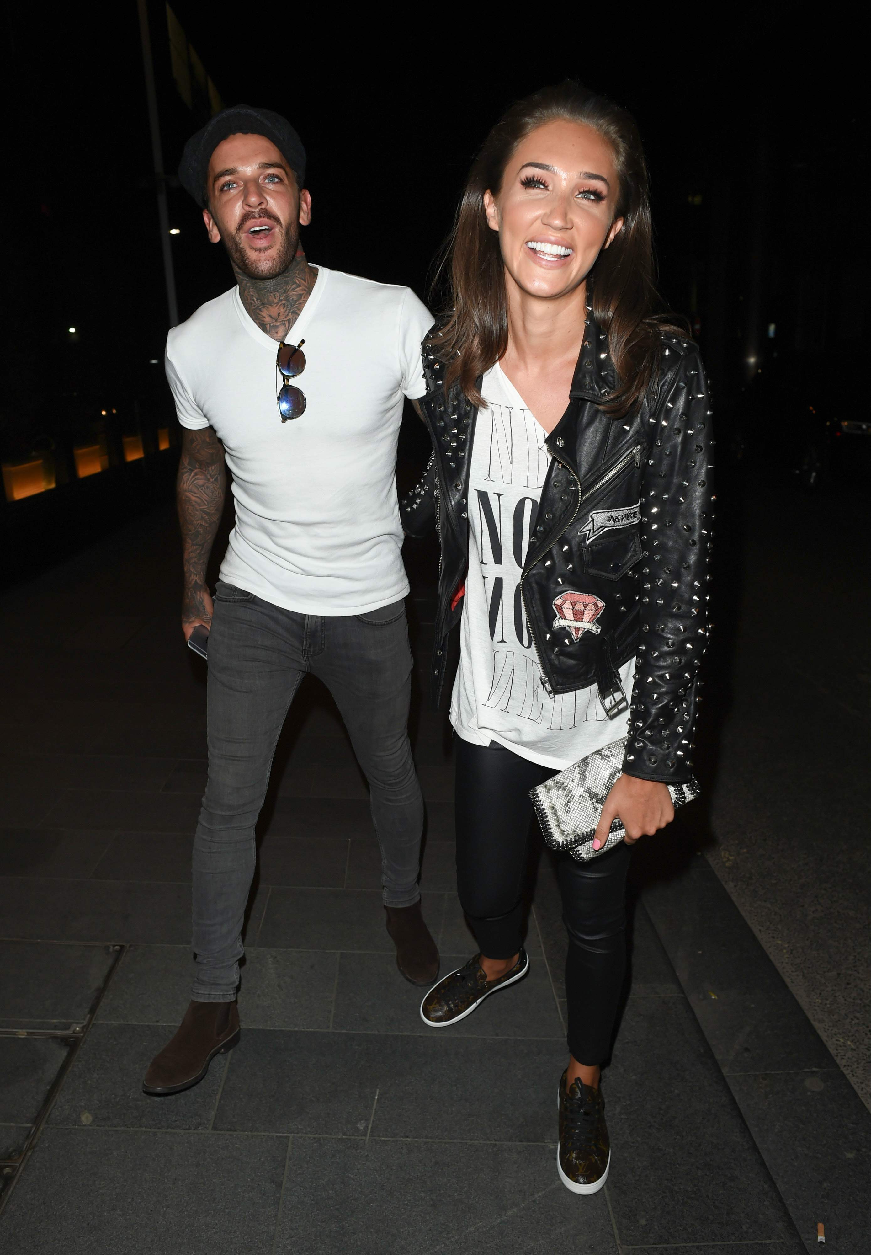 Megan McKenna leaving Tattu Restaurant