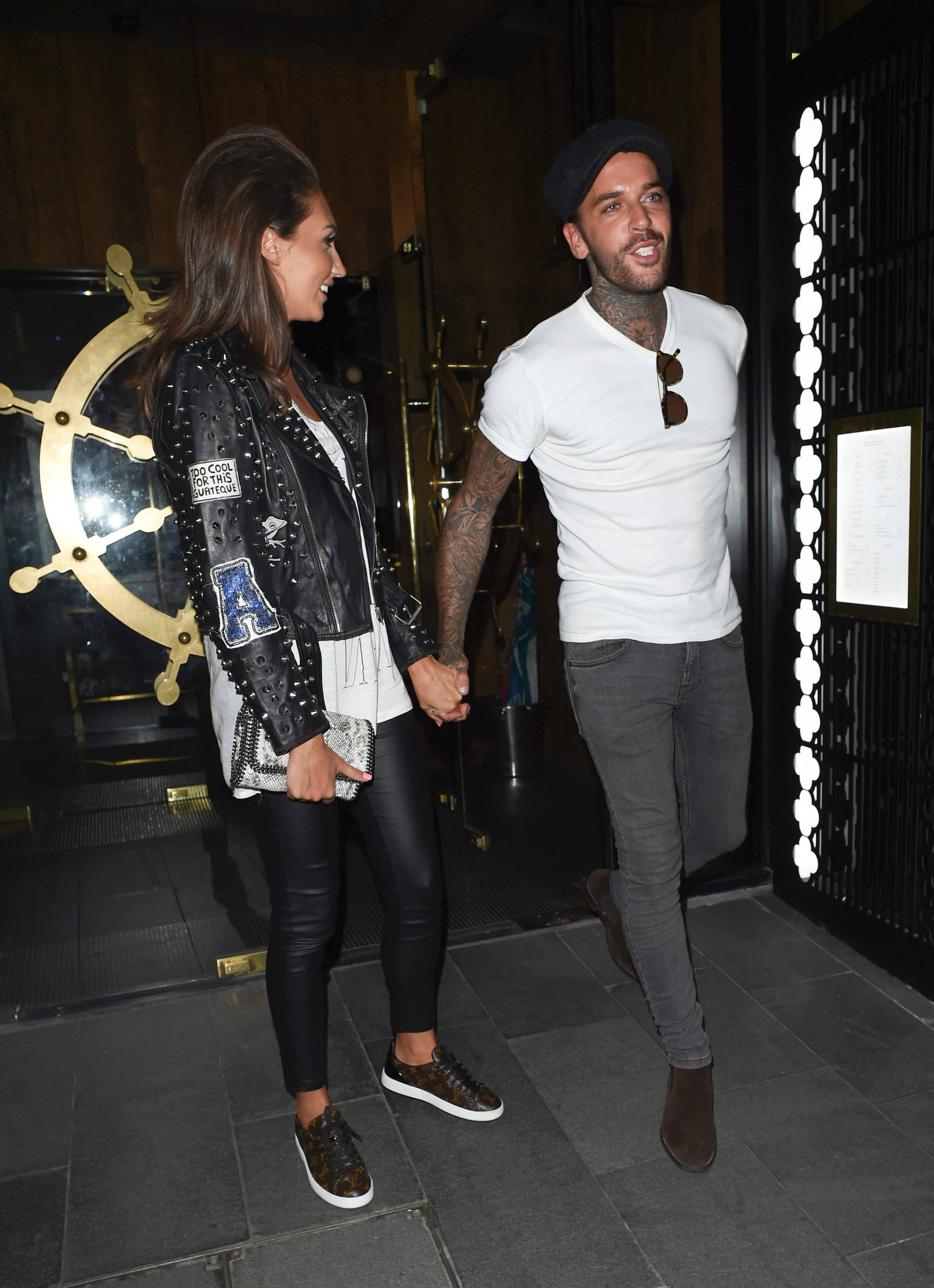 Megan McKenna leaving Tattu Restaurant