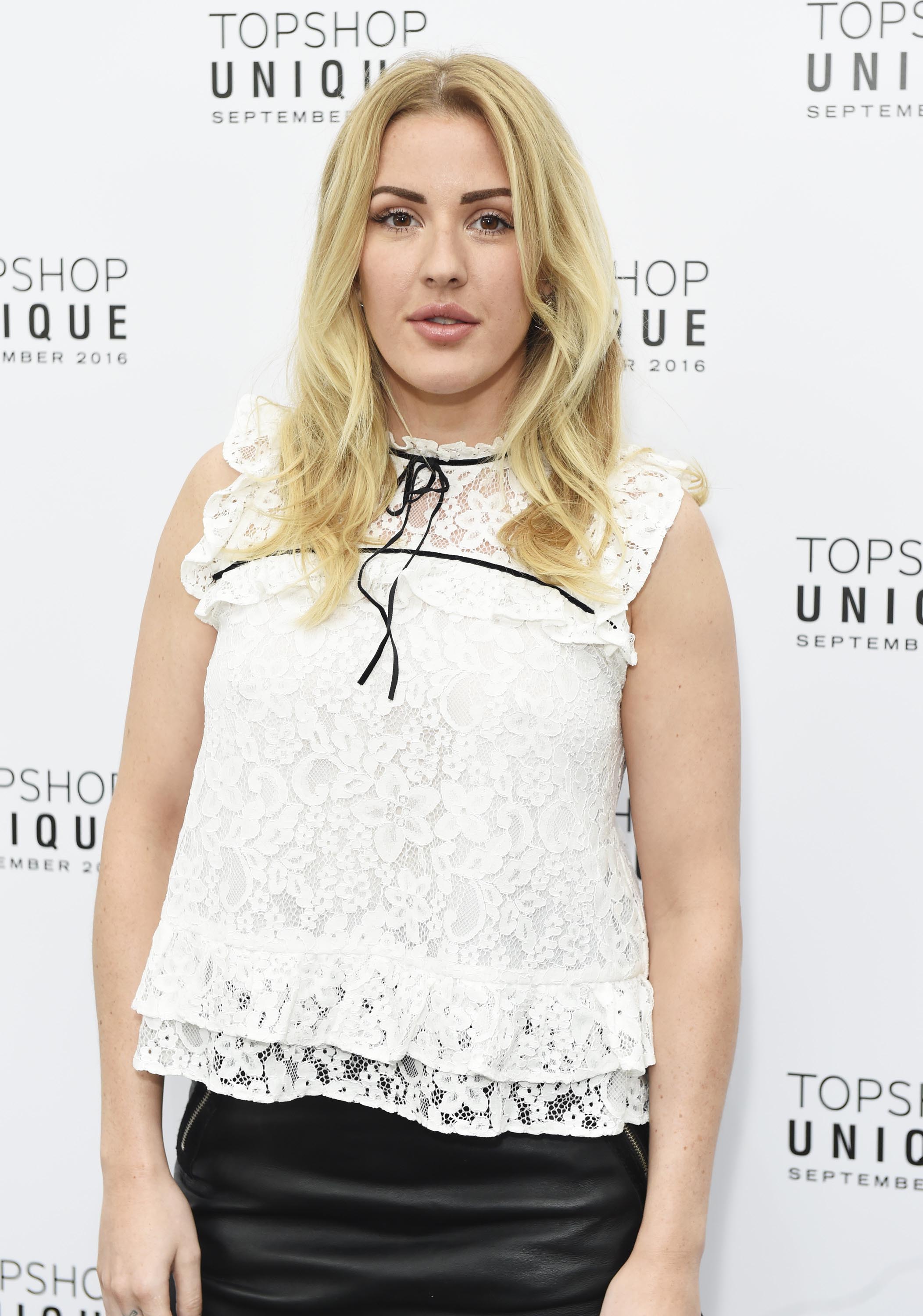 Ellie Goulding attends the Topshop Unique show