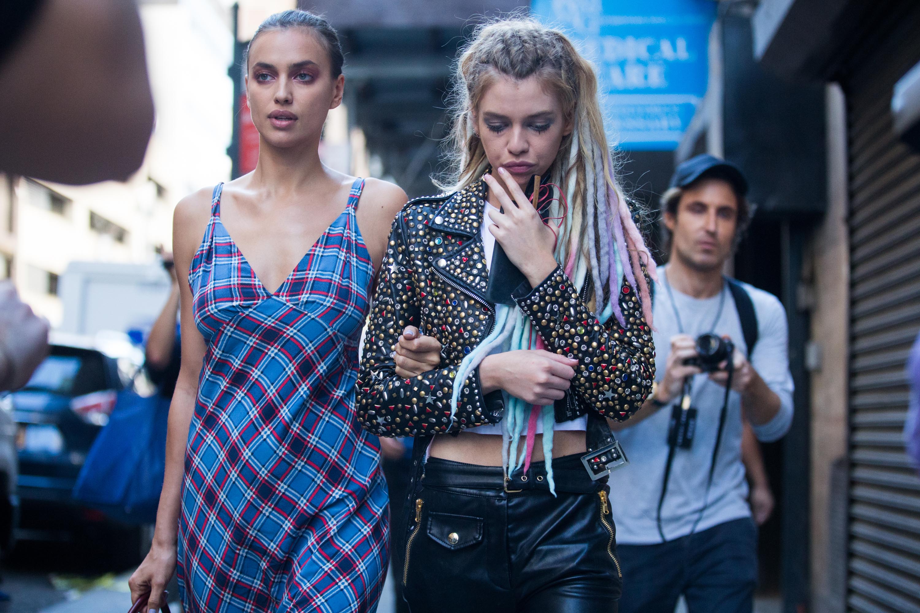 Stella Maxwell leaves the Marc Jacobs Spring 2017 fashion show