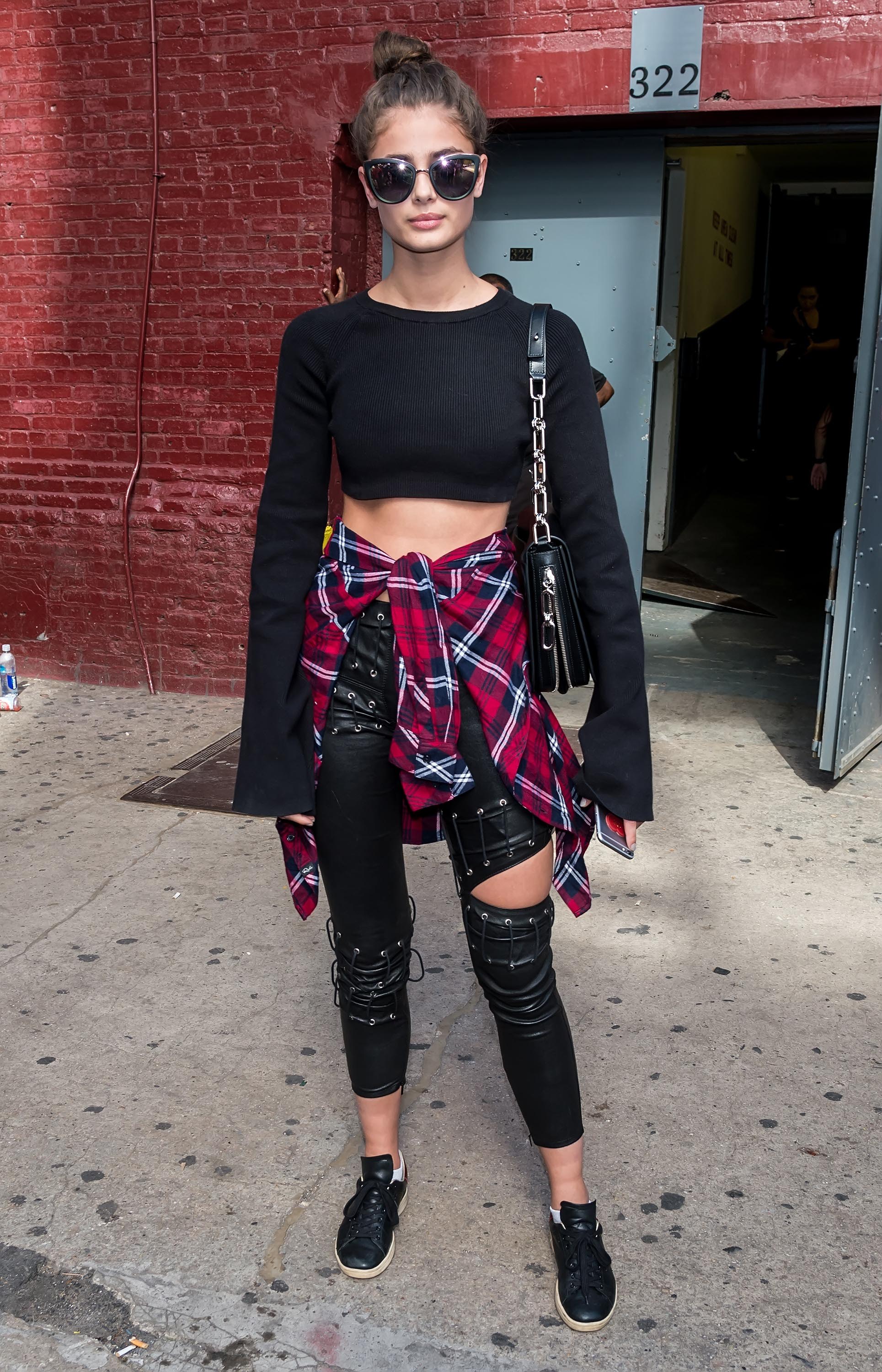 Taylor Marie Hill is seen leaving Marc Jacobs Spring 2017 fashion show