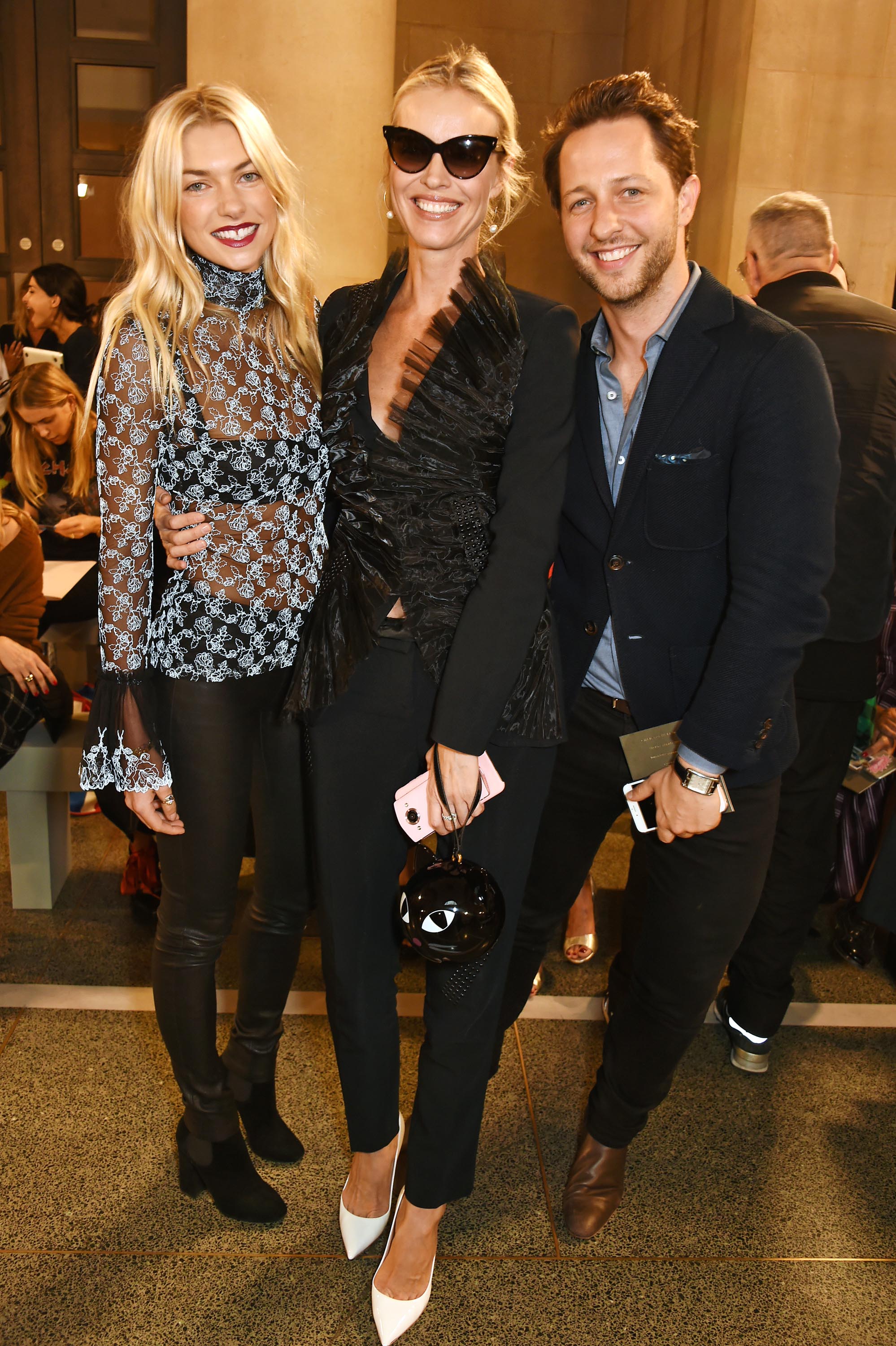 Jessica Hart attends the Christopher Kane show