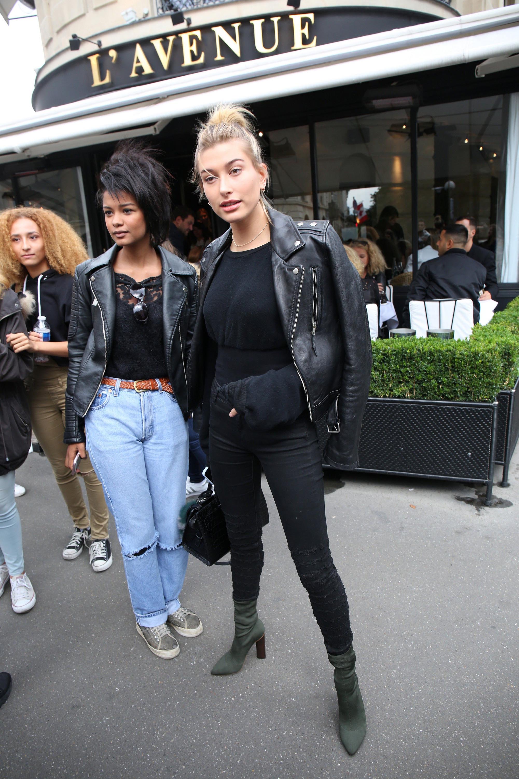 Hailey Baldwin leaving LAvenue Restaurant