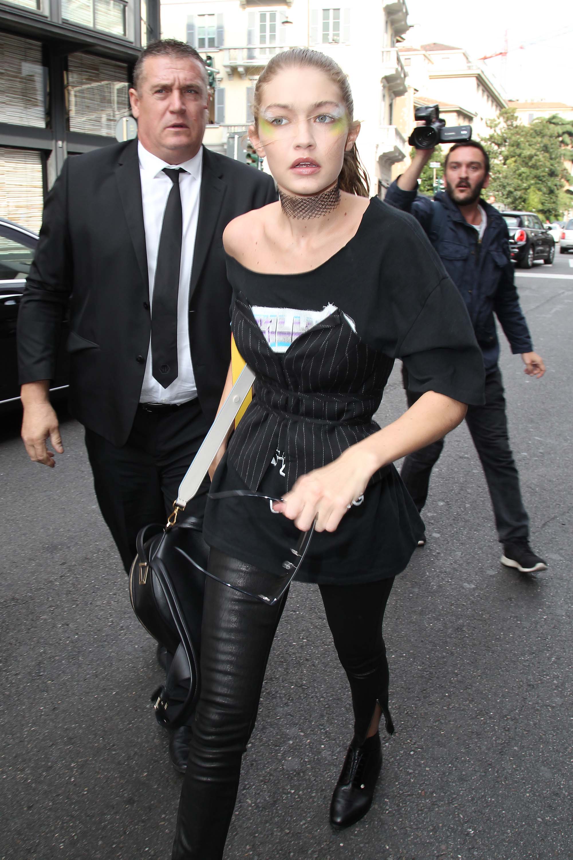 Gigi Hadid leaving the Nay Mara Fashion Show