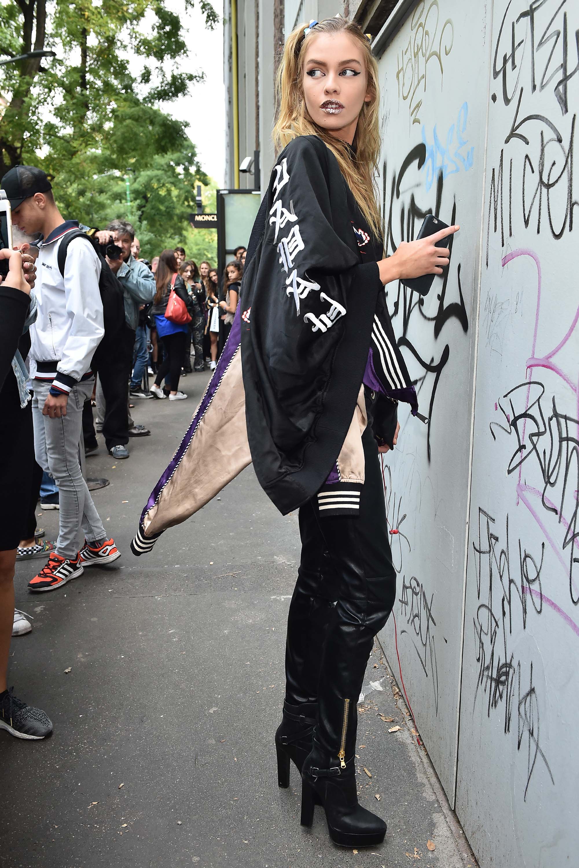 Stella Maxwell seen during Milan Fashion Week