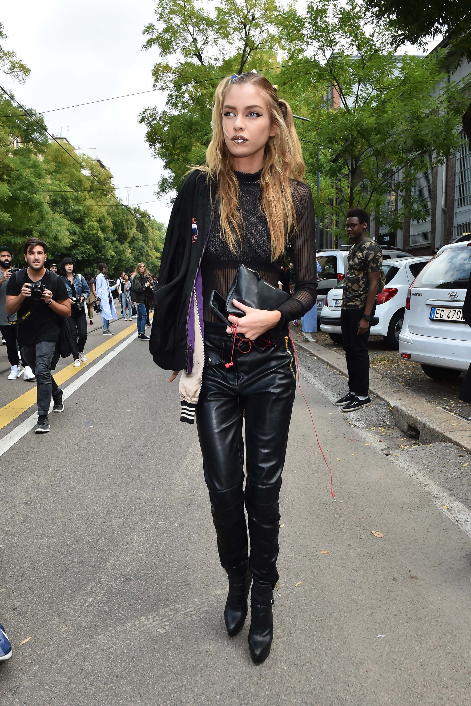 Stella Maxwell seen during Milan Fashion Week