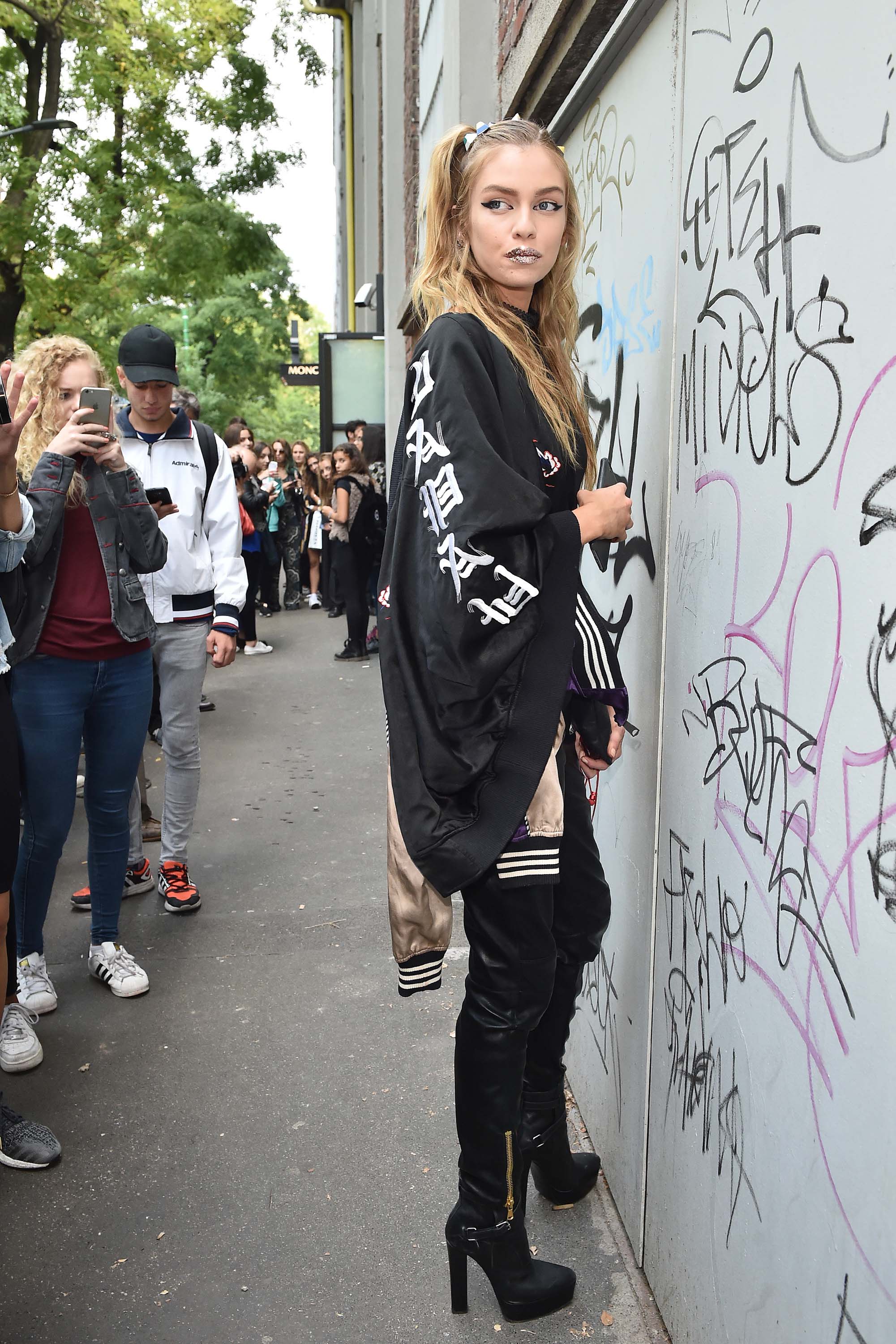 Stella Maxwell seen during Milan Fashion Week