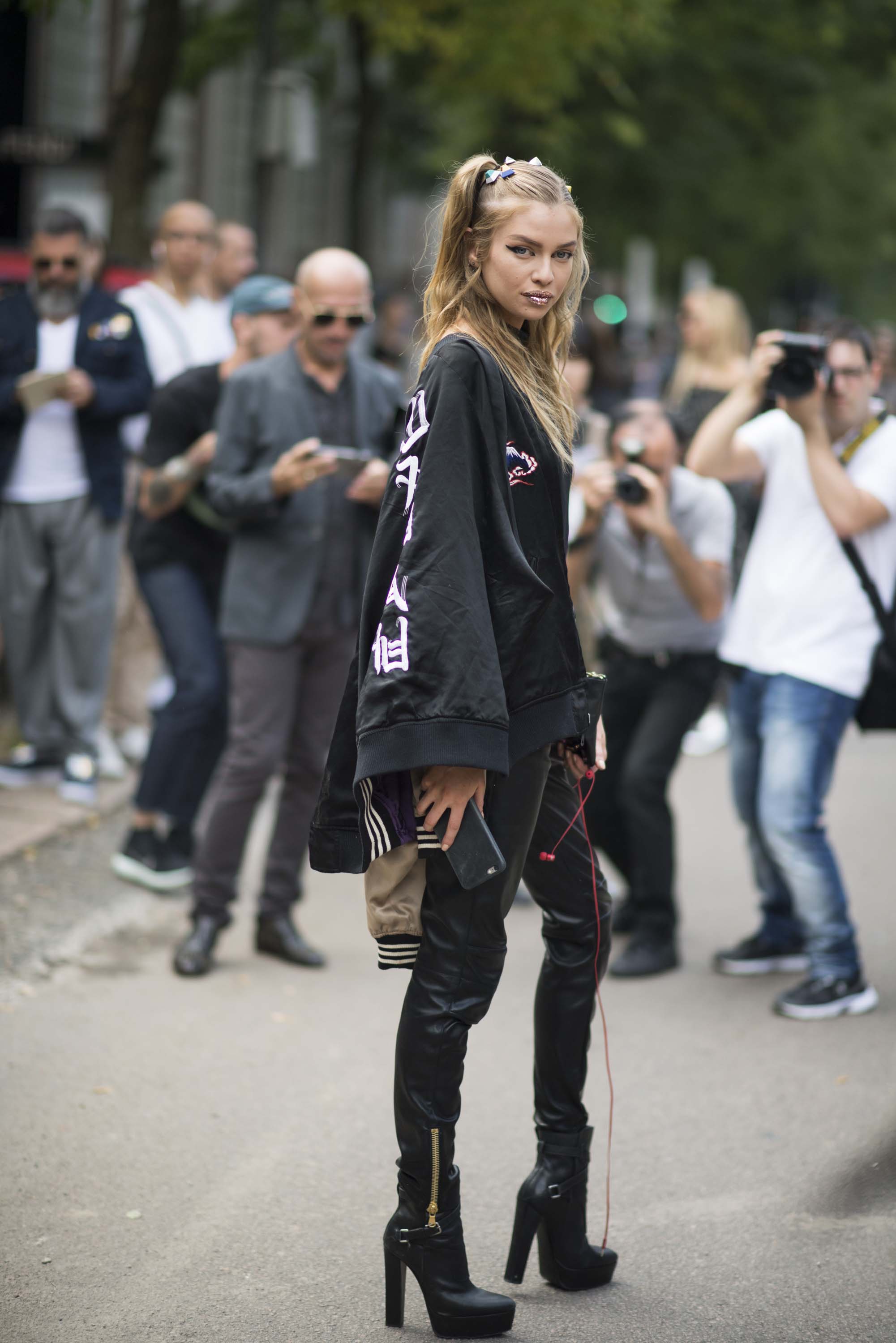 Stella Maxwell seen during Milan Fashion Week