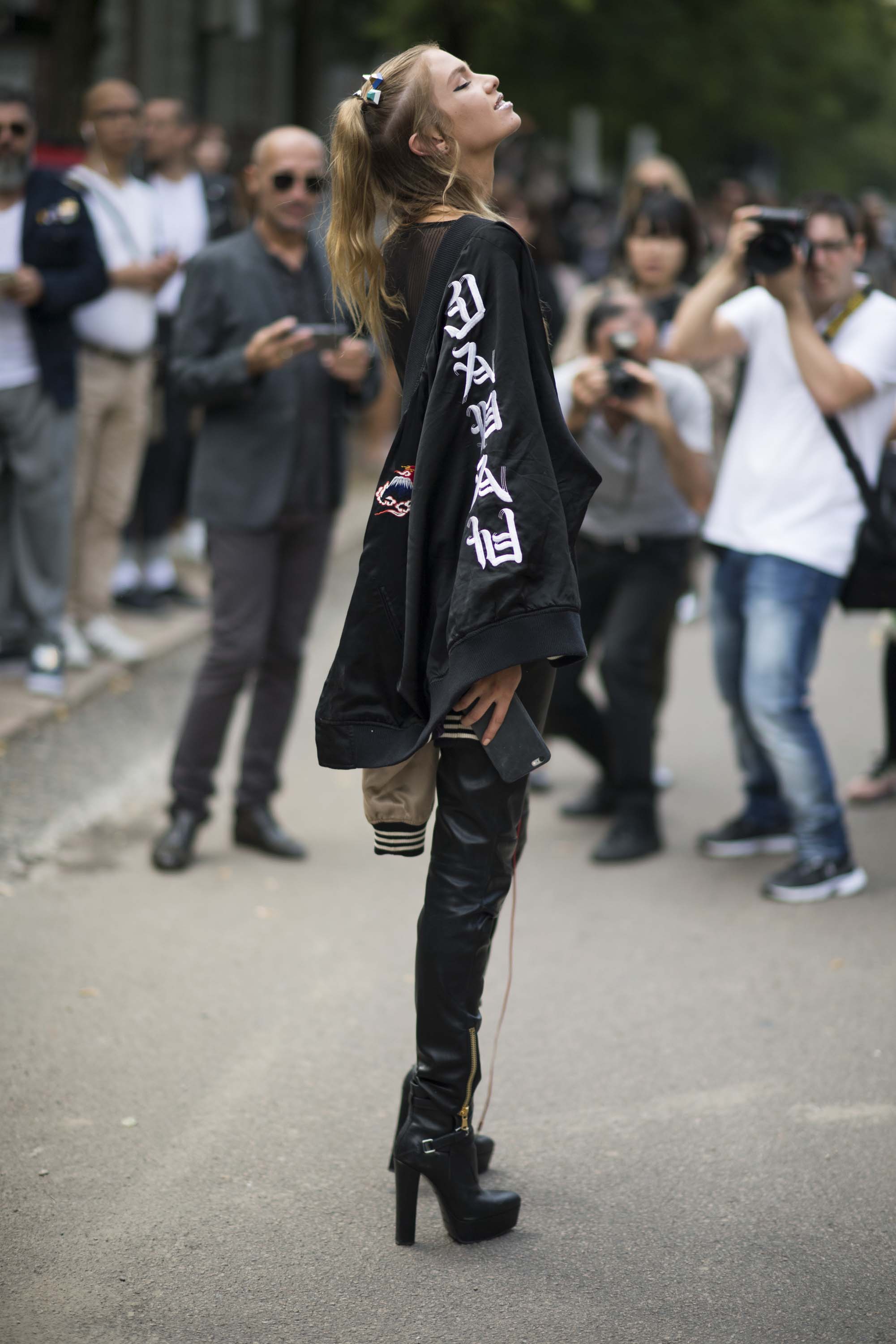 Stella Maxwell seen during Milan Fashion Week