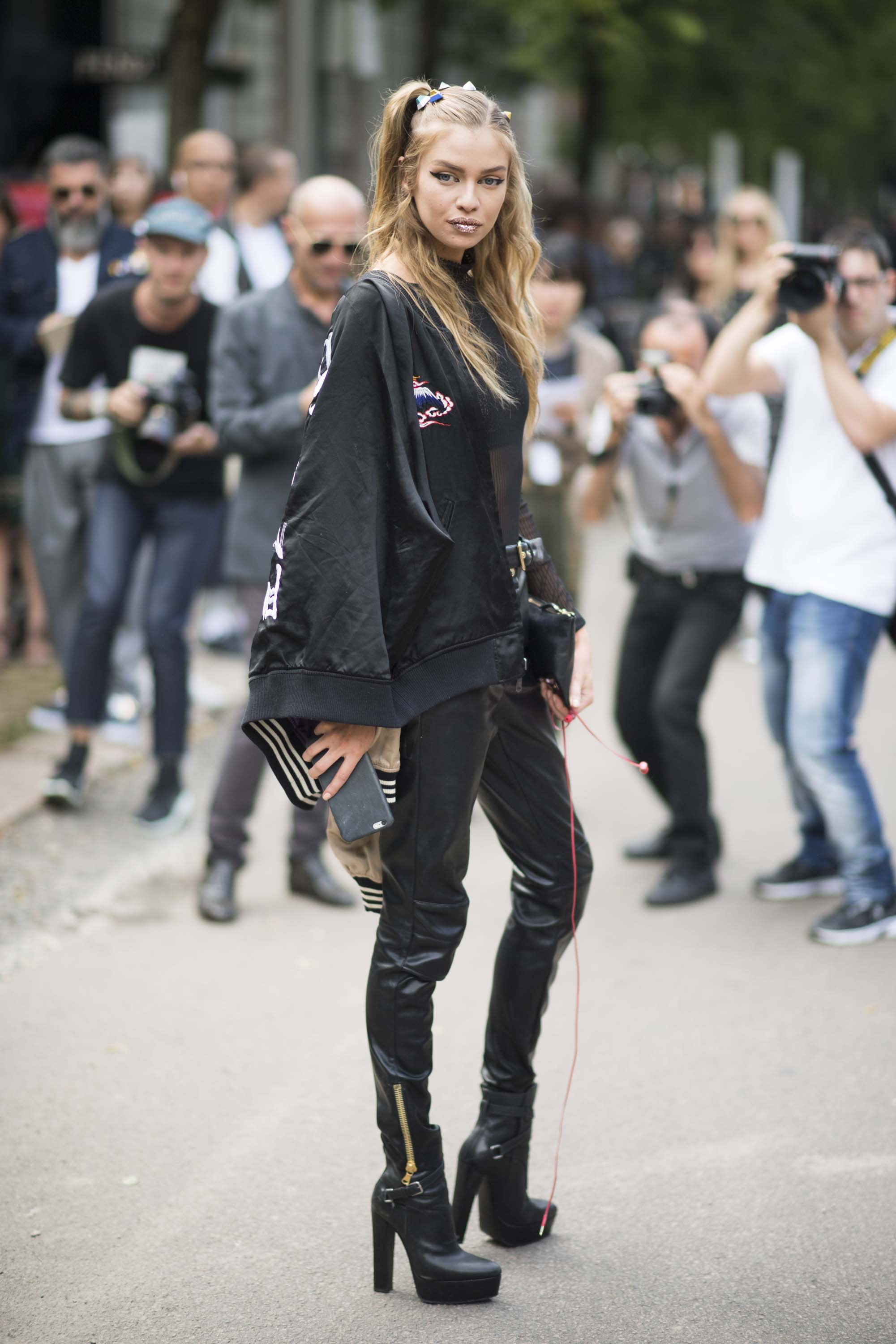 Stella Maxwell seen during Milan Fashion Week