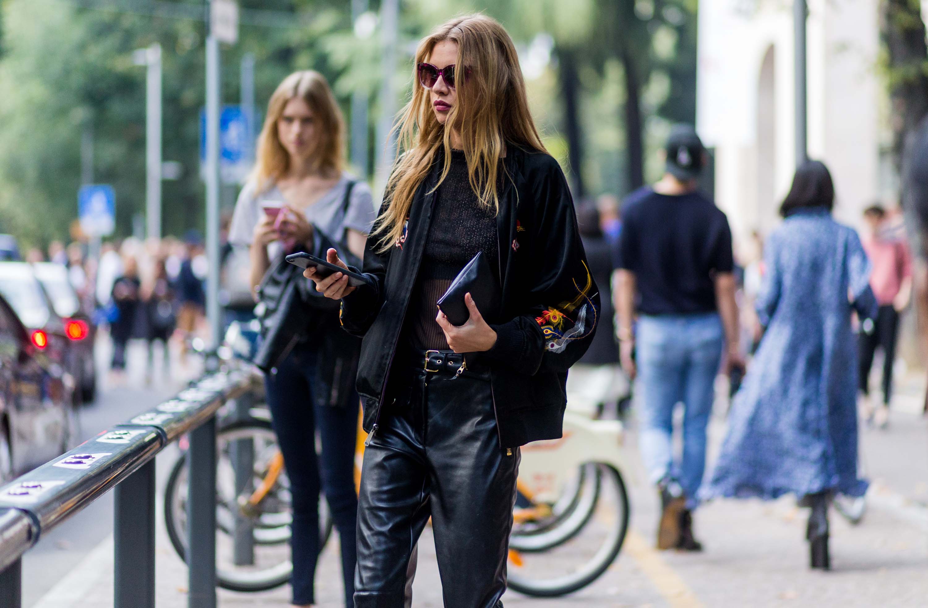 Stella Maxwell seen during Milan Fashion Week