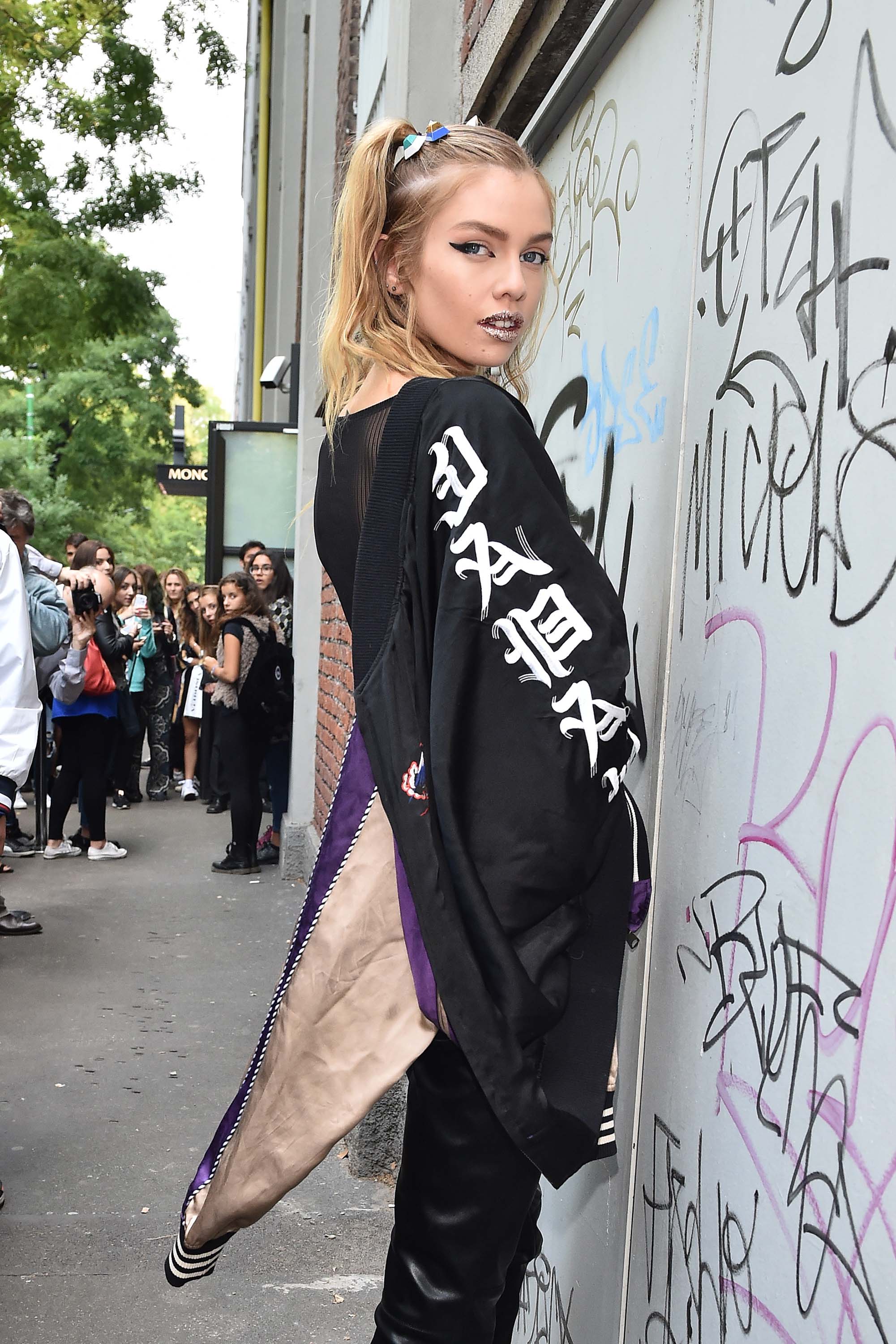 Stella Maxwell seen during Milan Fashion Week