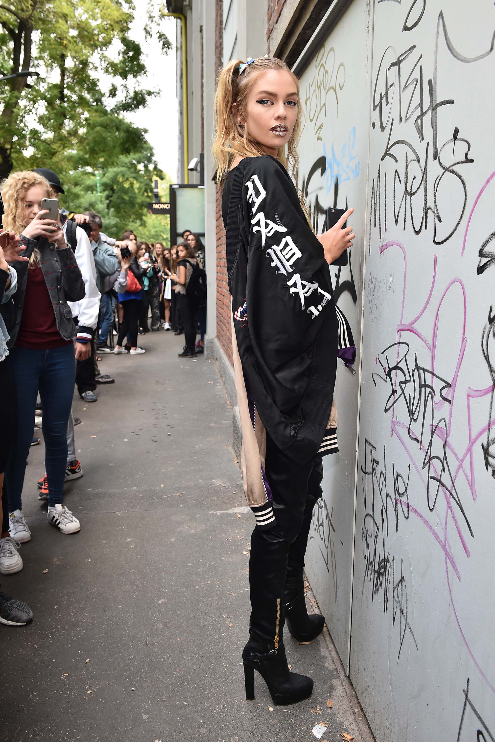 Stella Maxwell seen during Milan Fashion Week