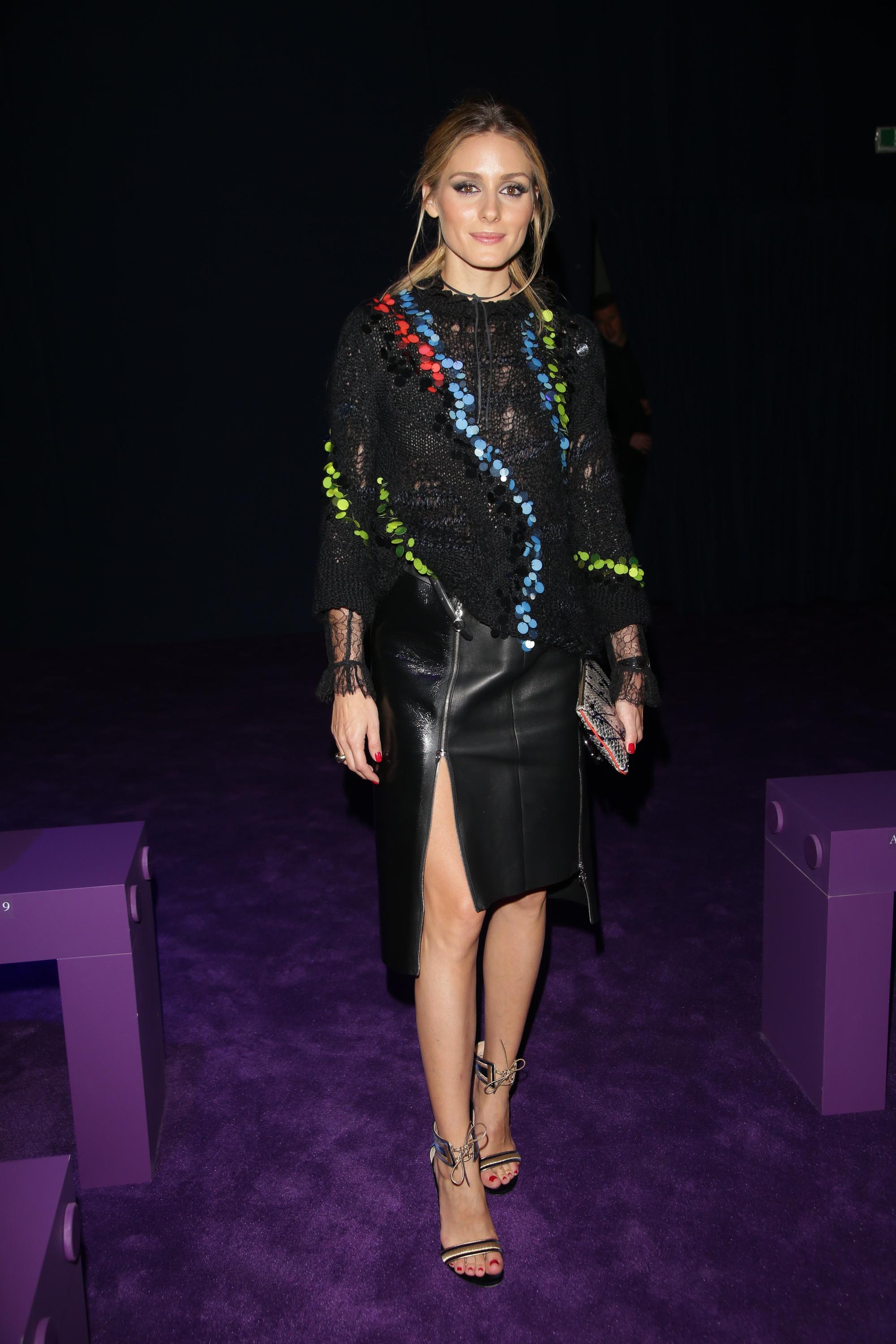 Olivia Palermo attends Versace show