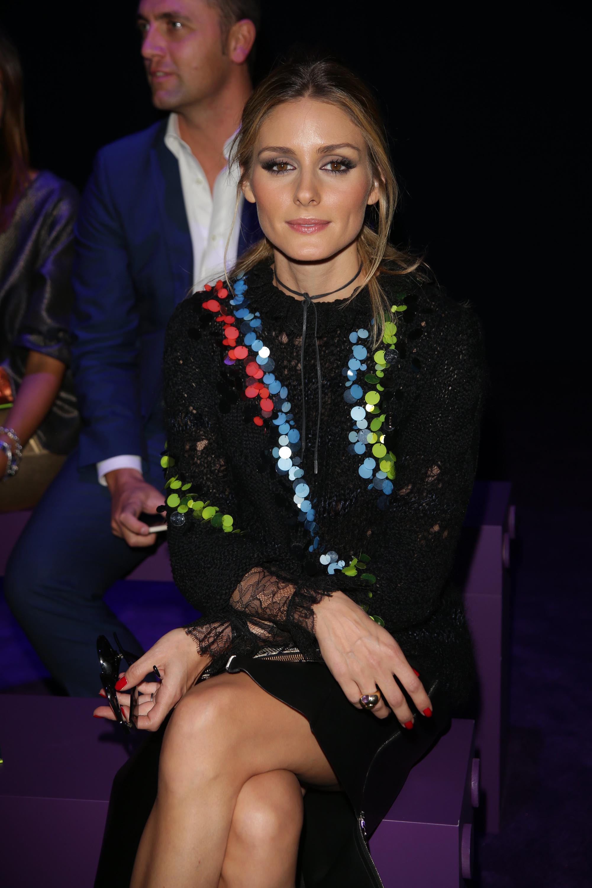 Olivia Palermo attends Versace show