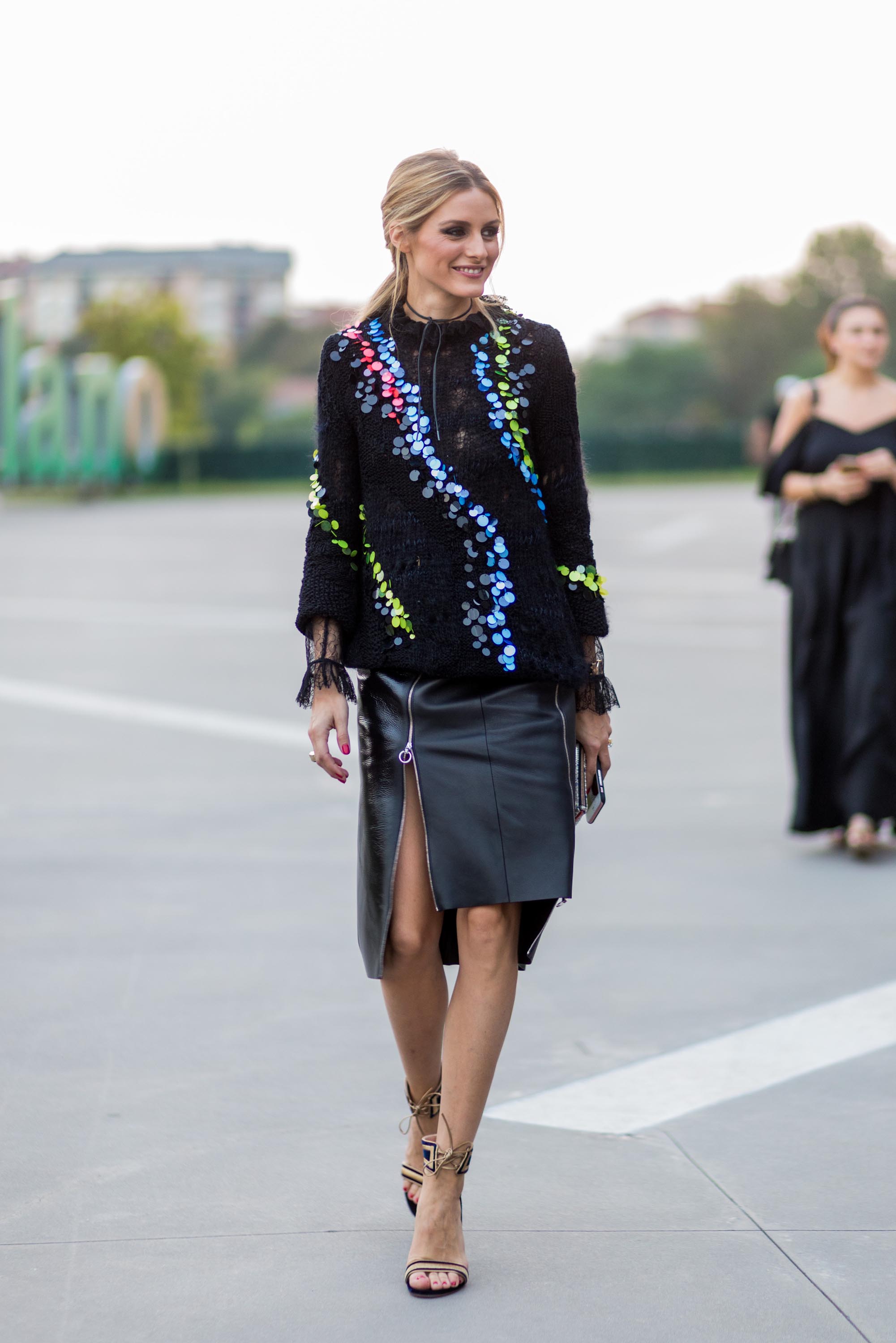 Olivia Palermo attends Versace show