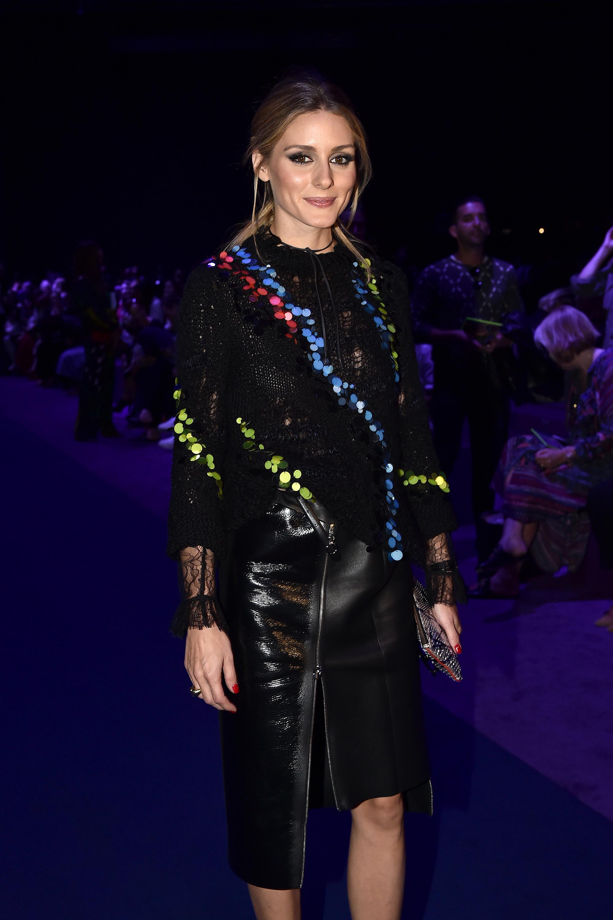 Olivia Palermo attends Versace show