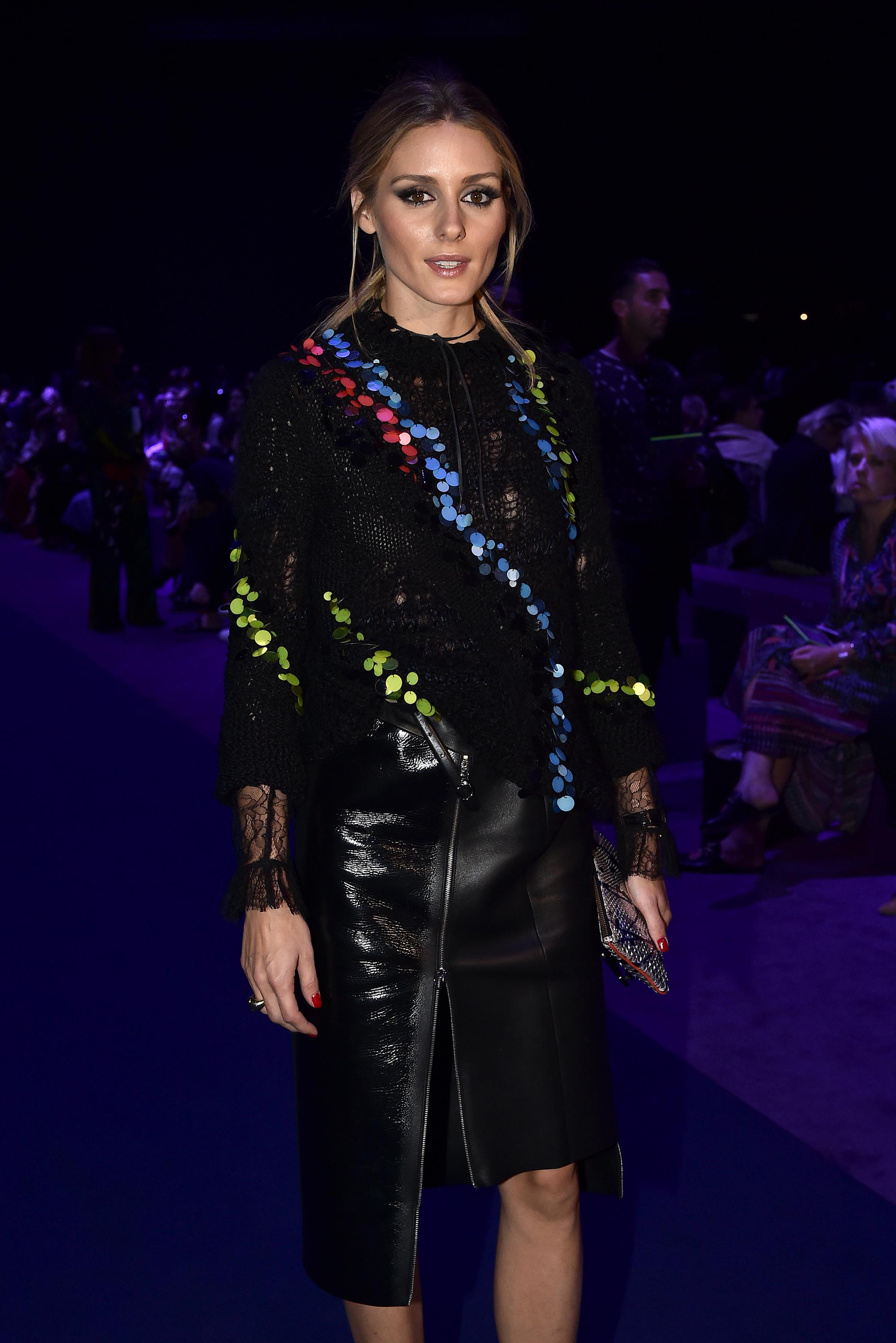 Olivia Palermo attends Versace show