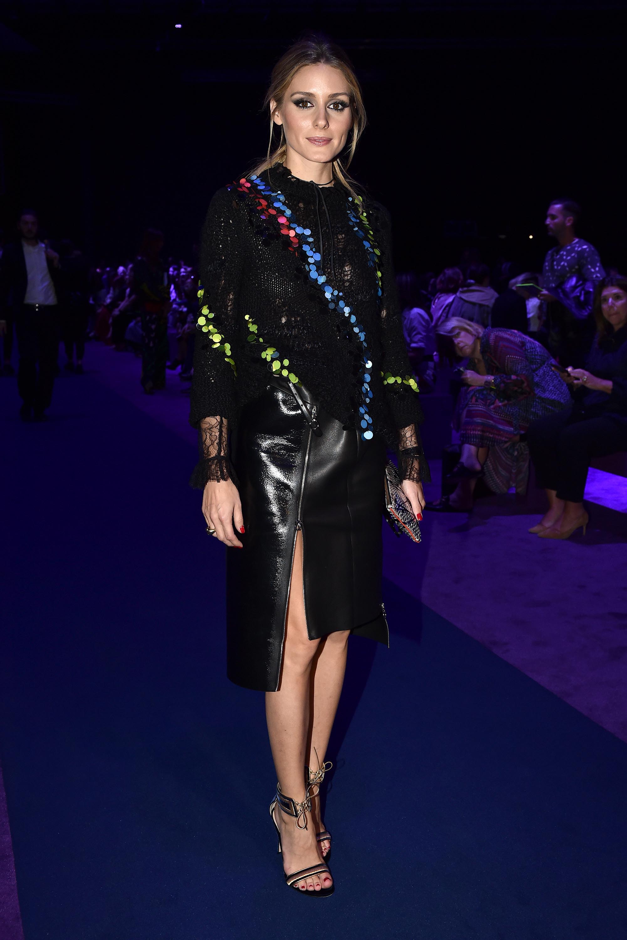 Olivia Palermo attends Versace show