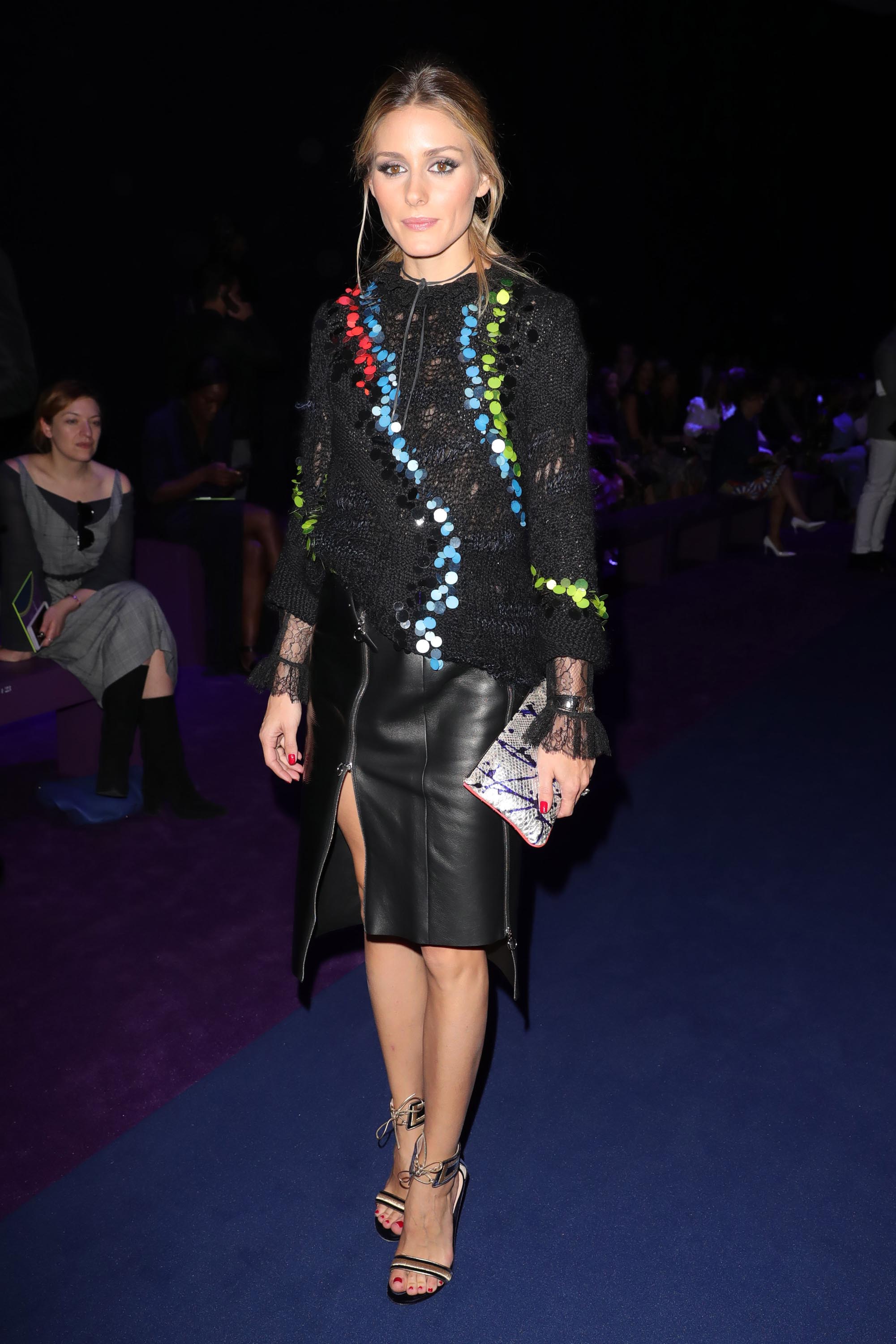 Olivia Palermo attends Versace show