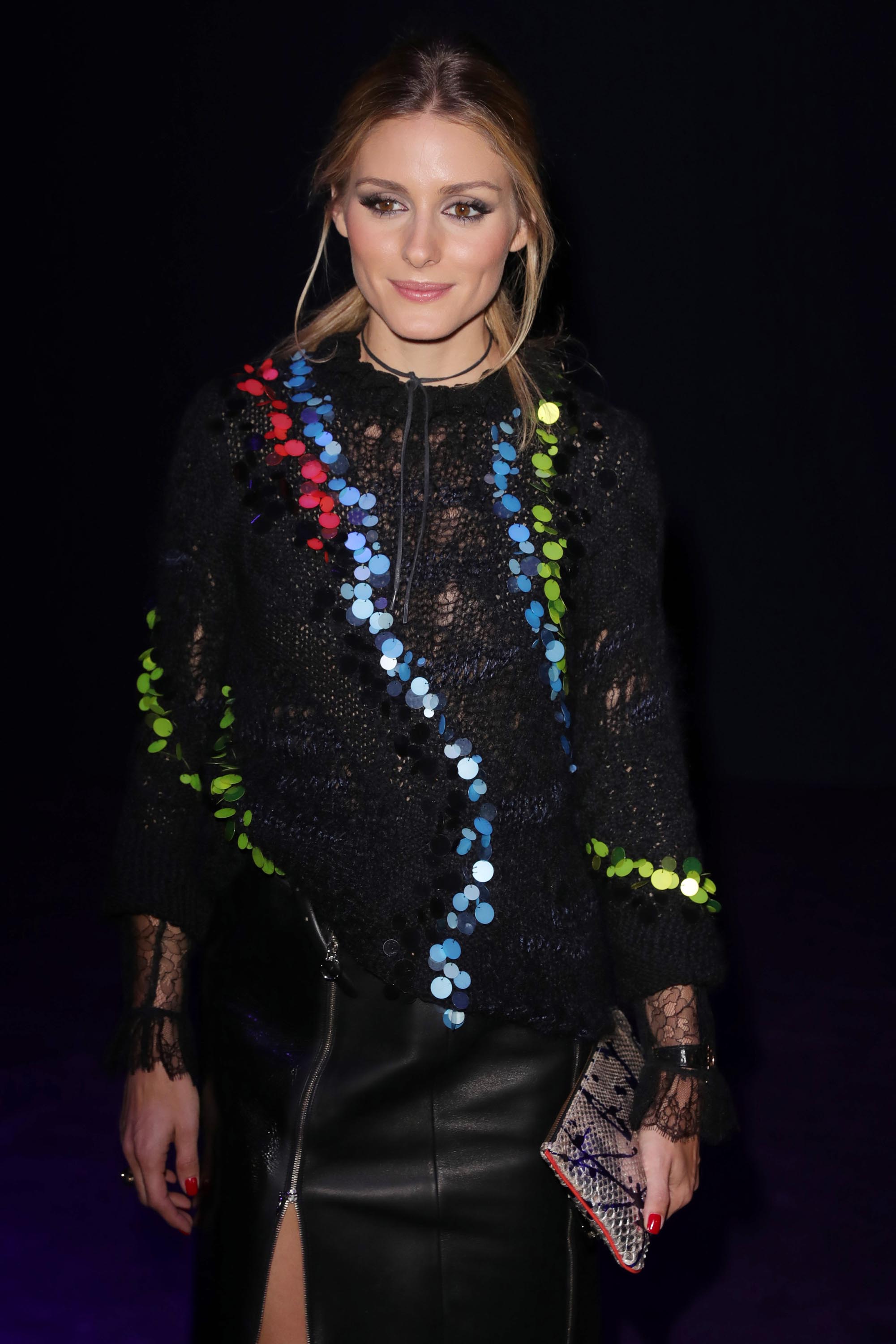 Olivia Palermo attends Versace show