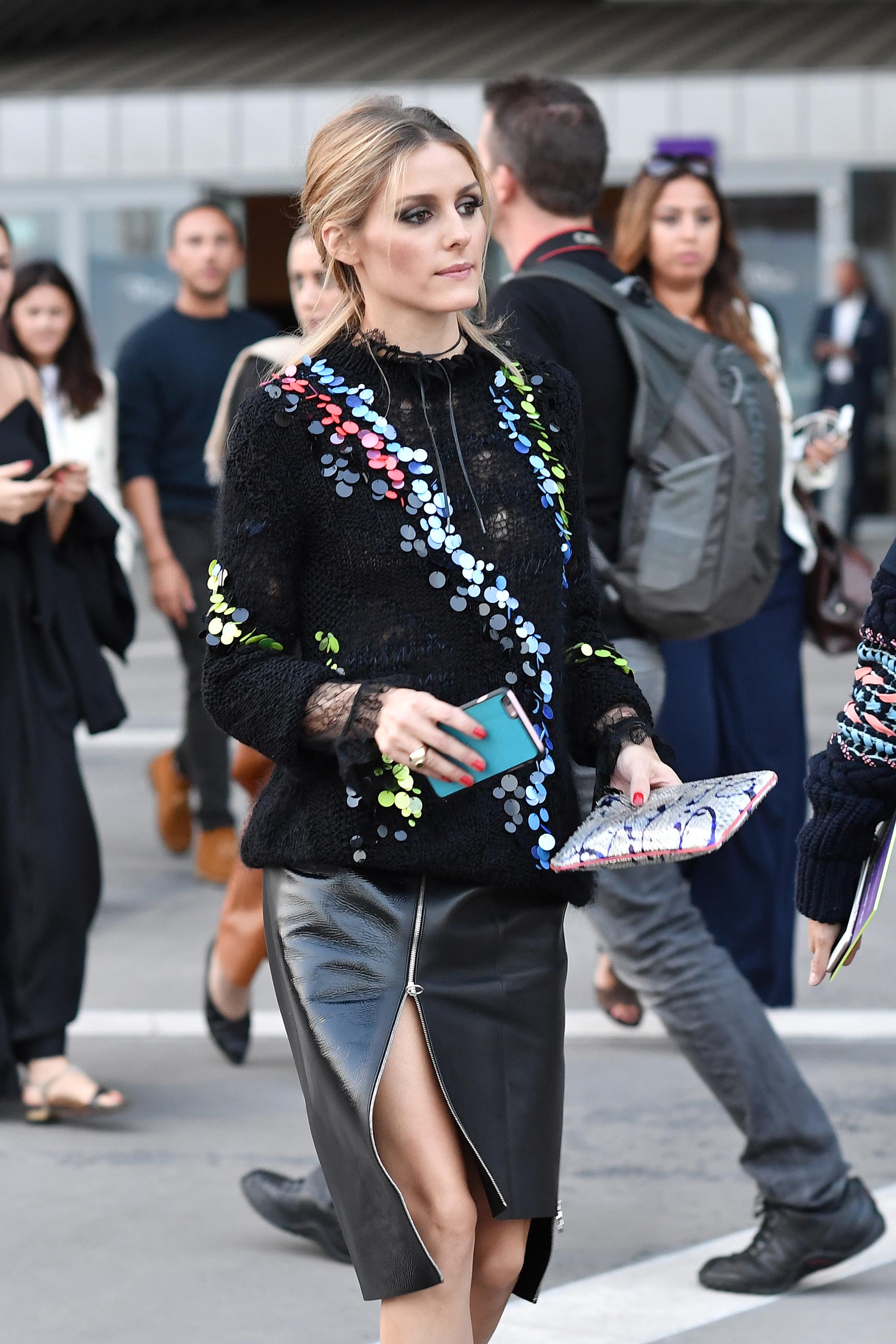 Olivia Palermo attends Versace show