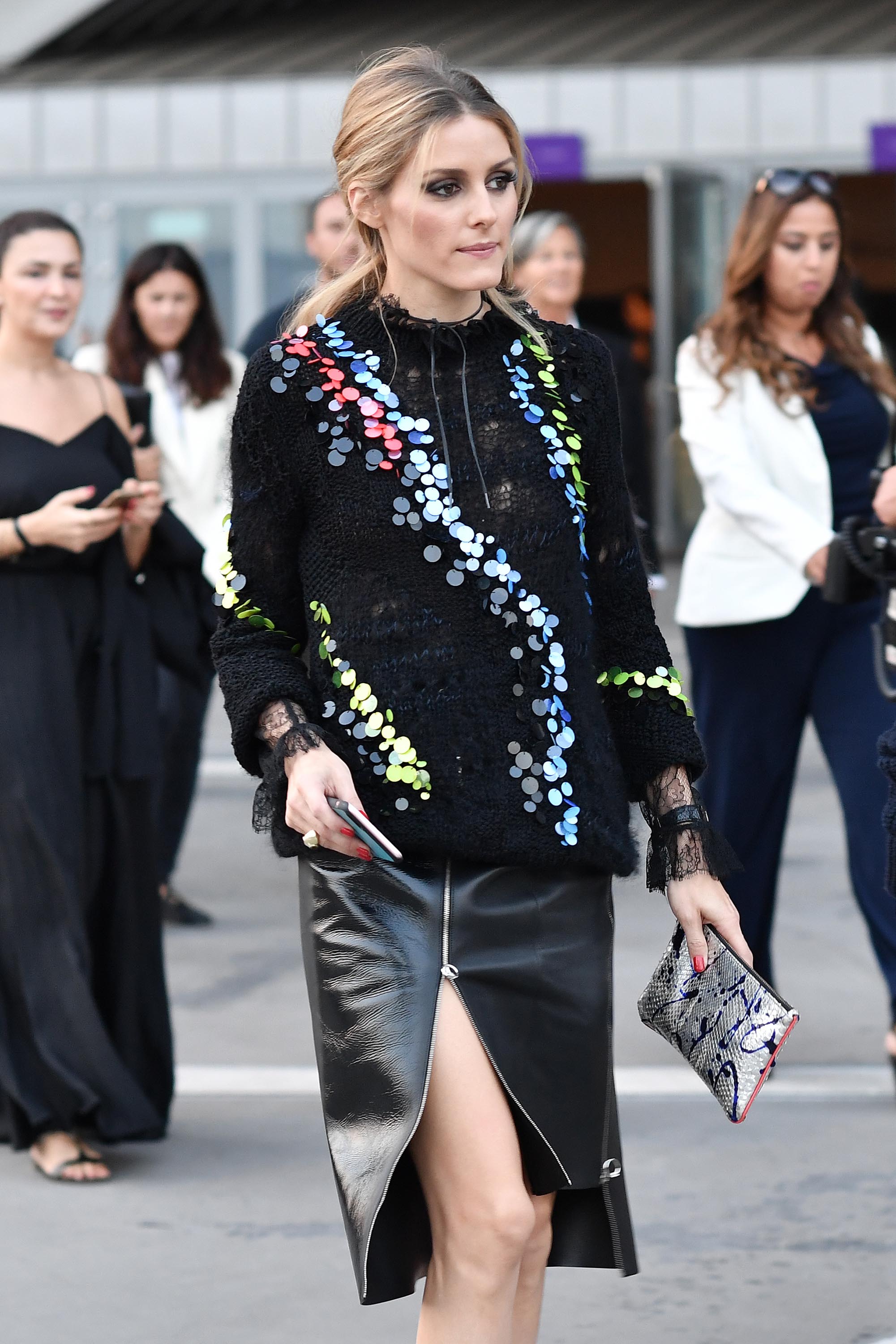 Olivia Palermo attends Versace show