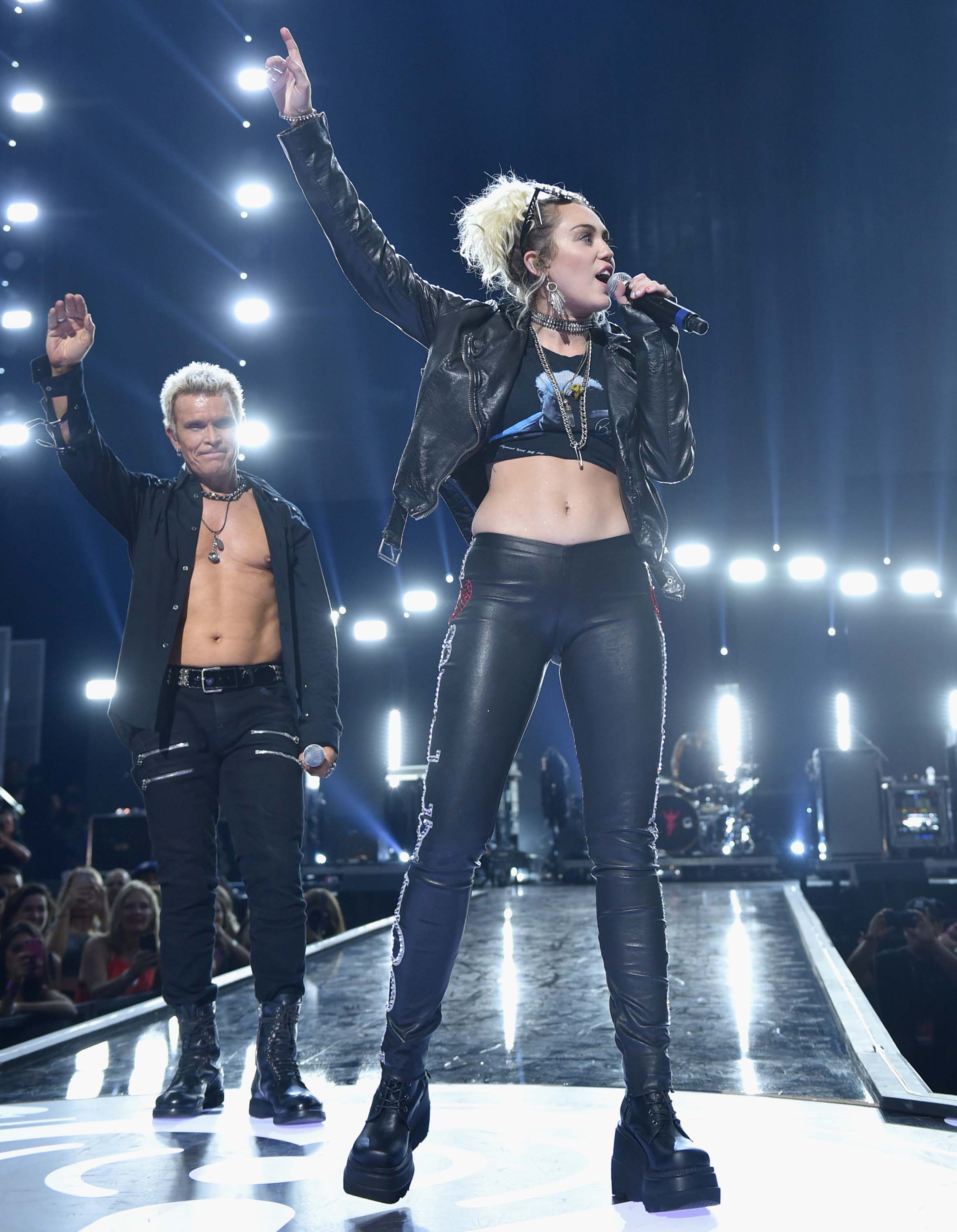 Miley Cyrus duet with Billy Idol at the 2016 iHeartRadio Music Festival