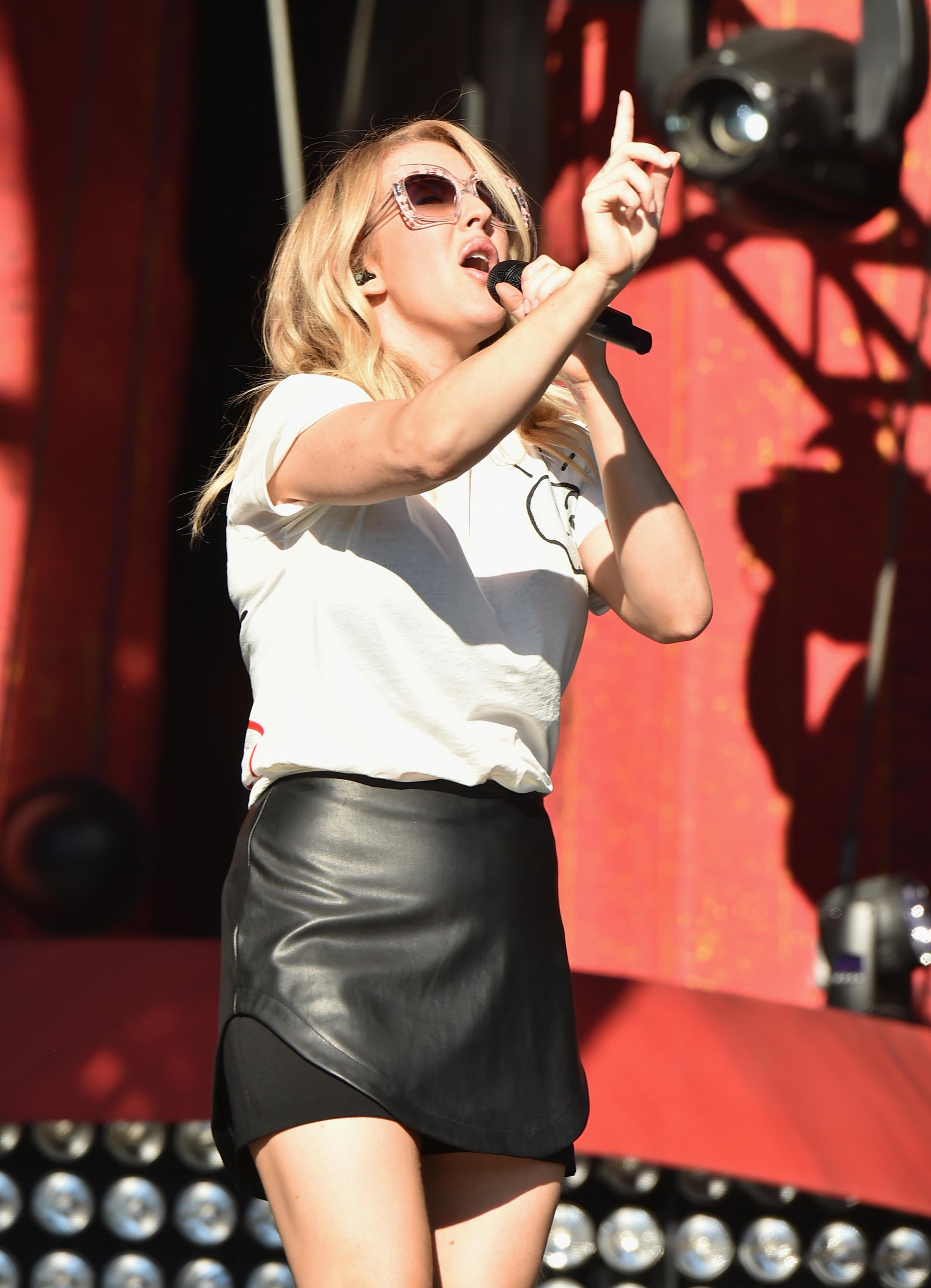 Ellie Goulding performing at Global Citizen Festival