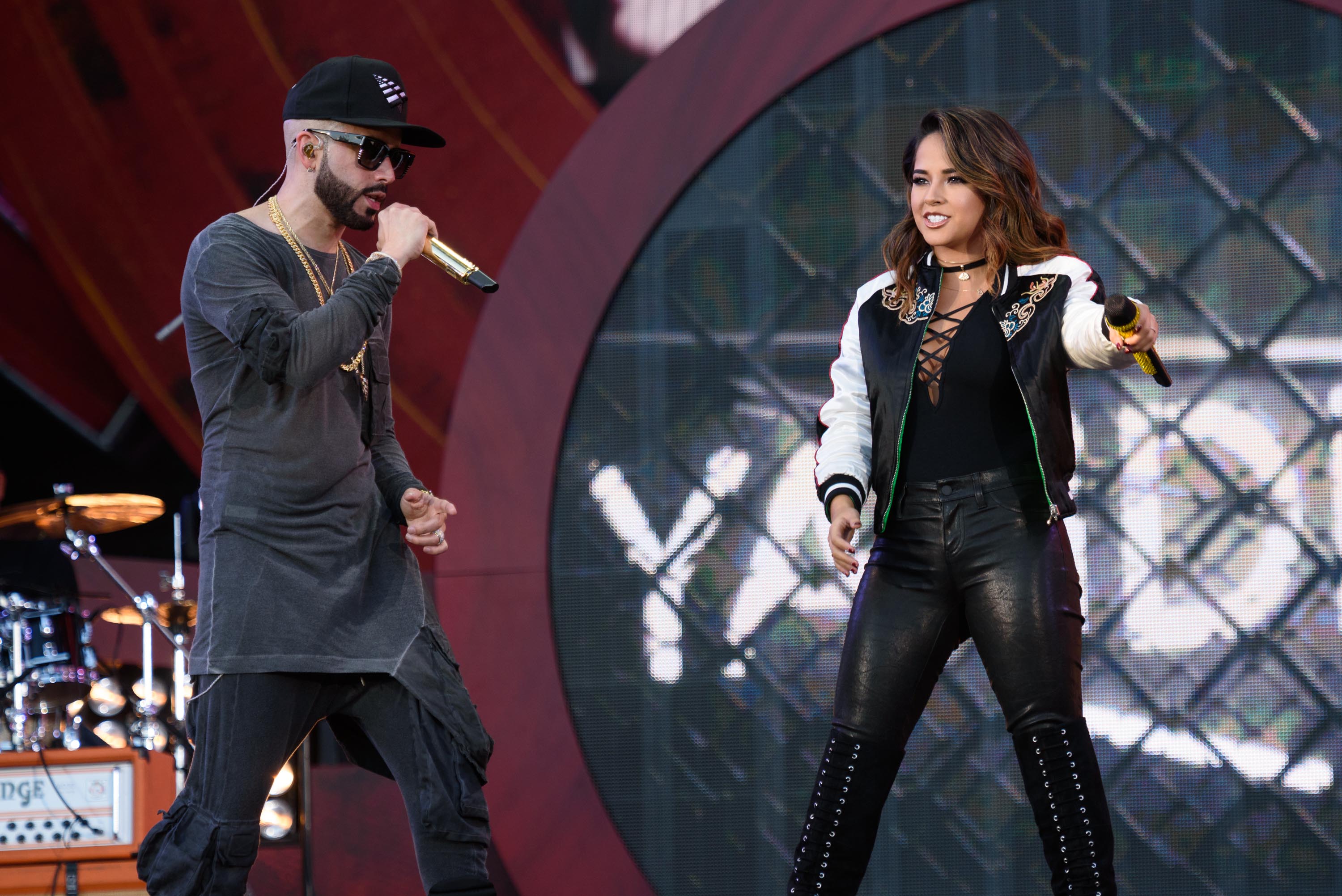 Becky G performs live on stage during Global Citizen Festival