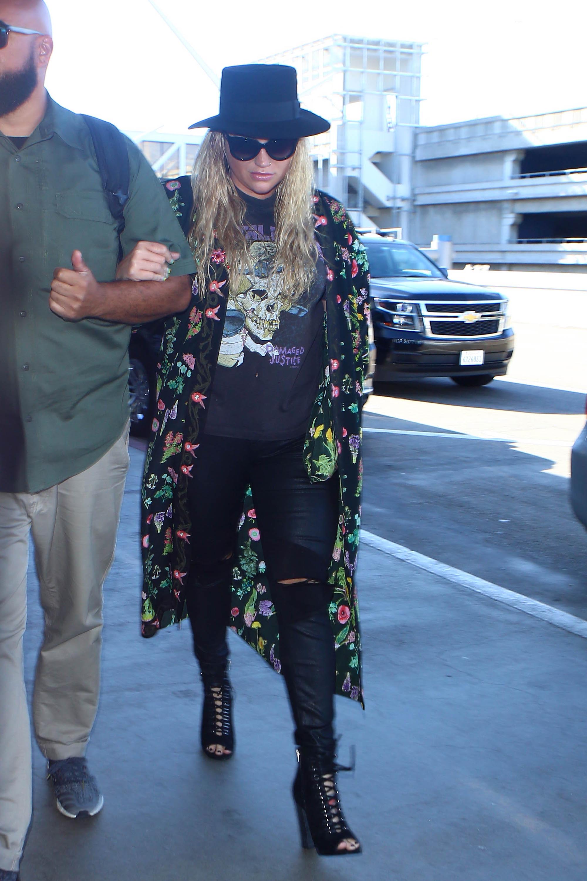 Kesha is seen at LAX