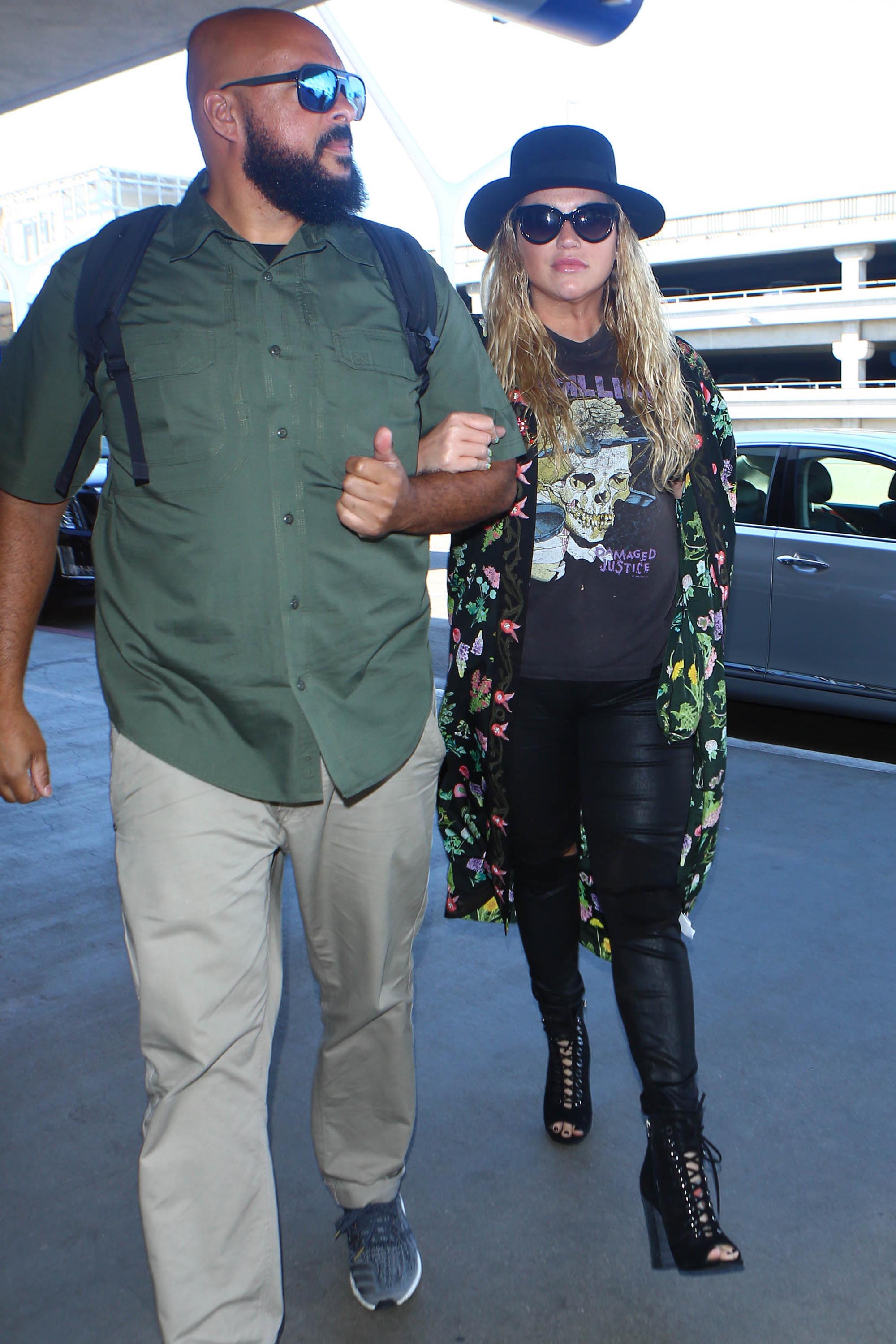 Kesha is seen at LAX