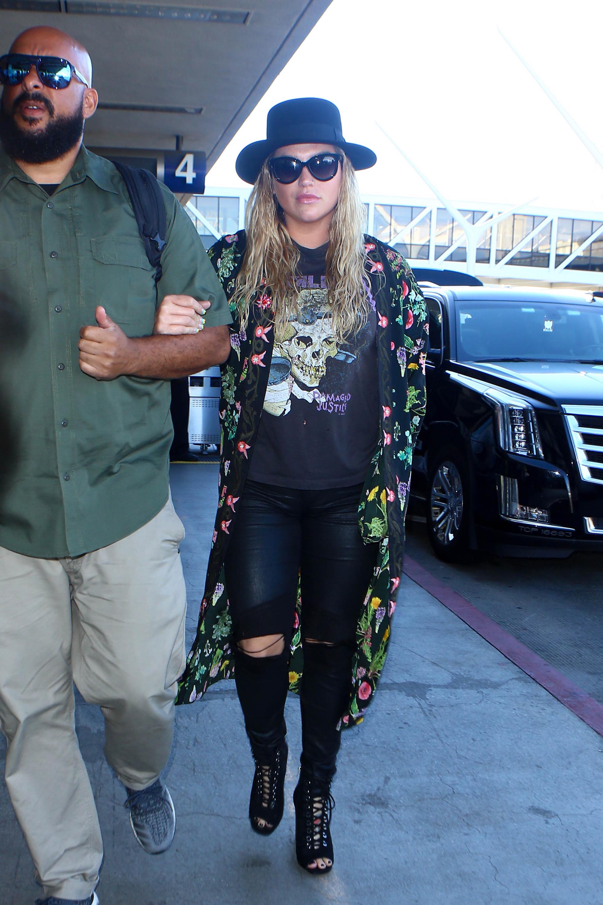 Kesha is seen at LAX