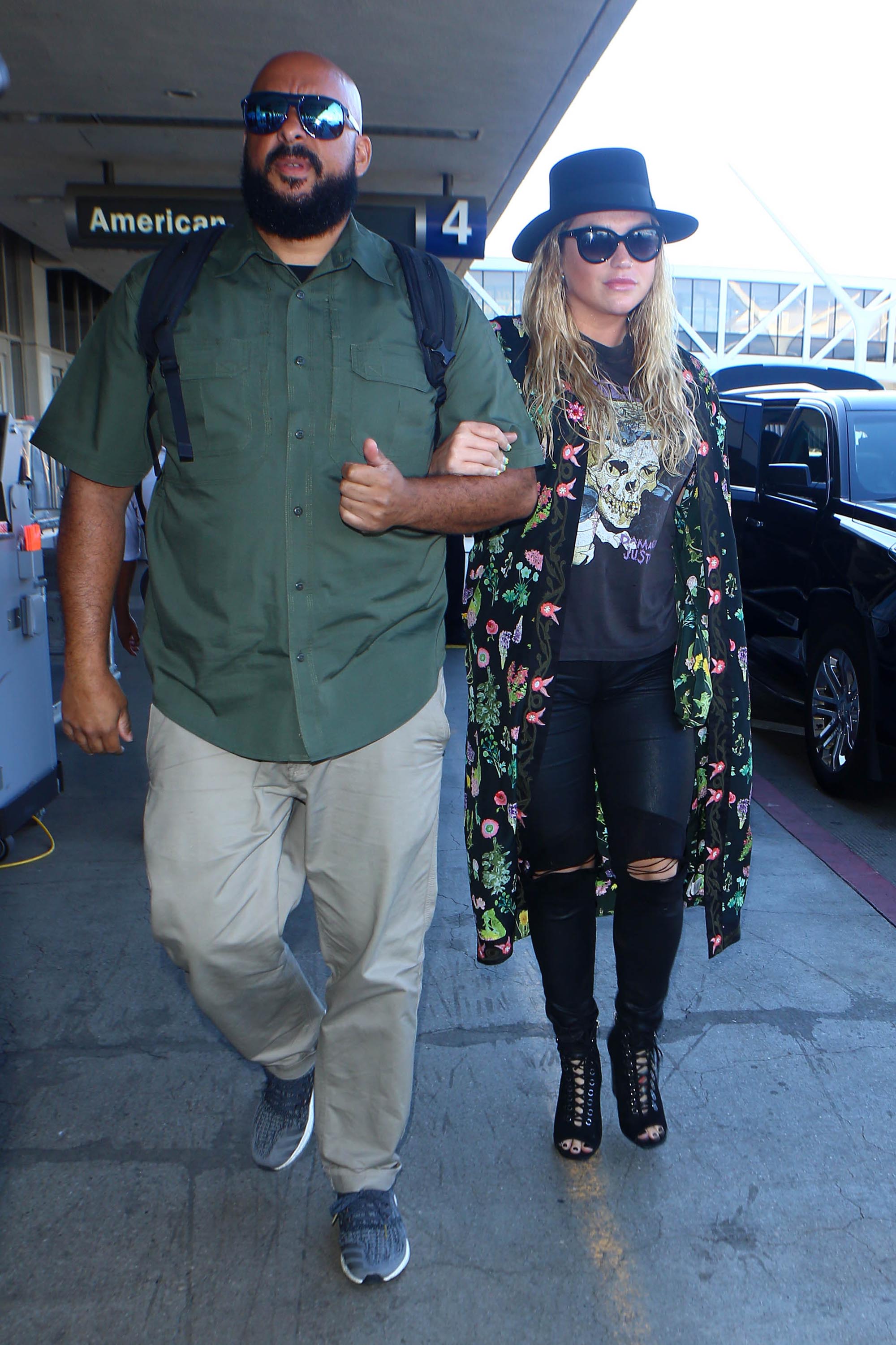 Kesha is seen at LAX