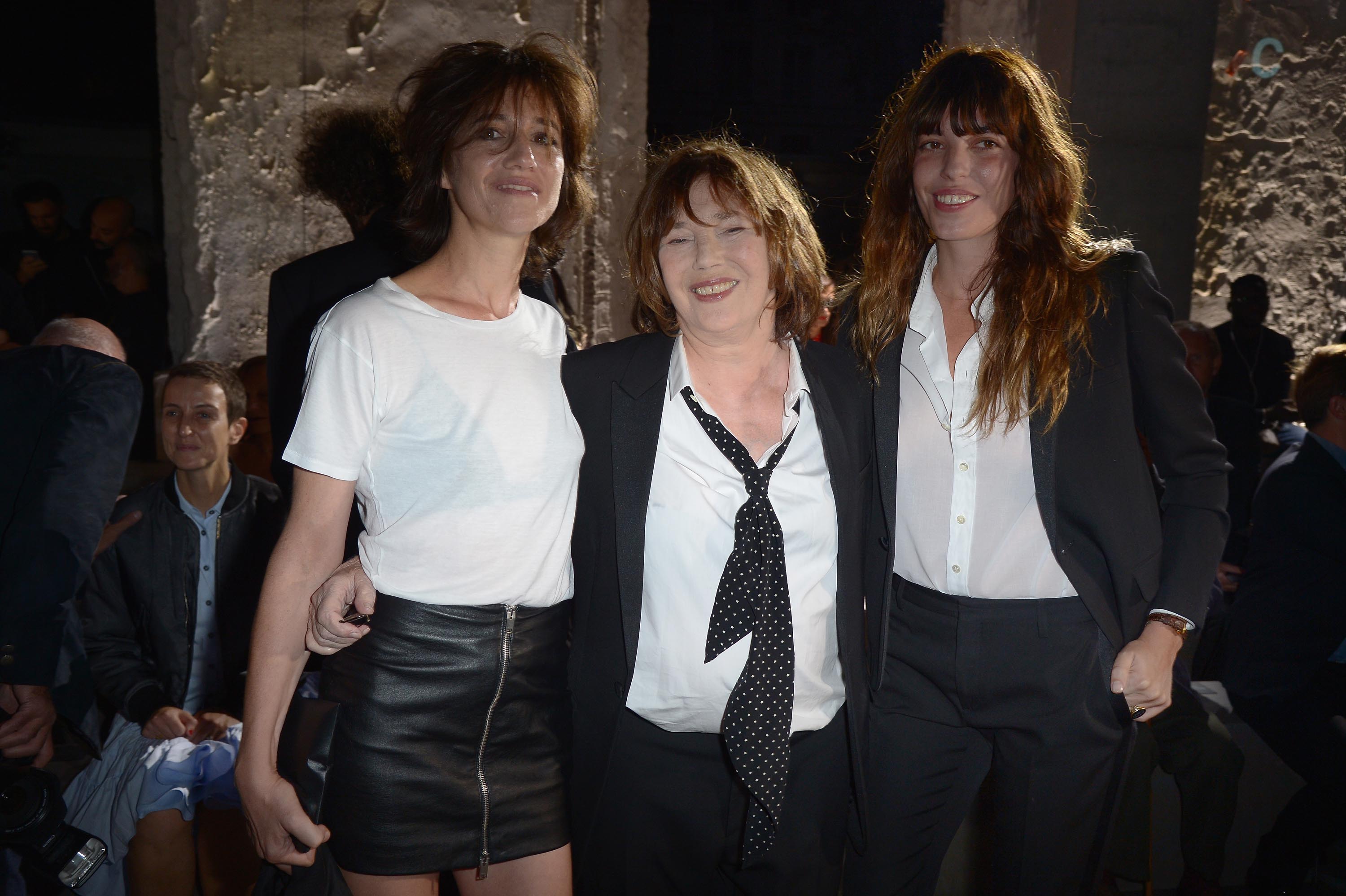 Charlotte Gainsbourg attends the Saint Laurent show