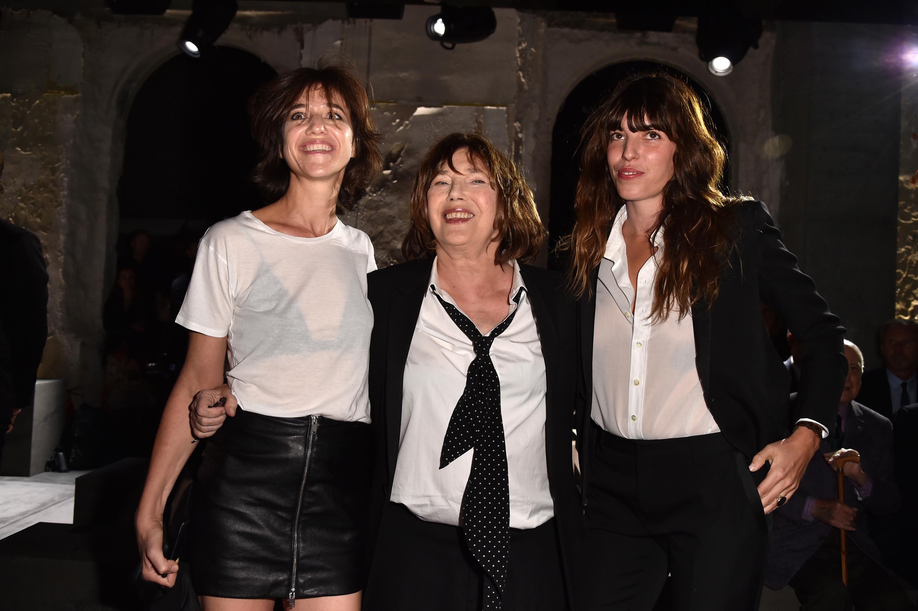 Charlotte Gainsbourg attends the Saint Laurent show