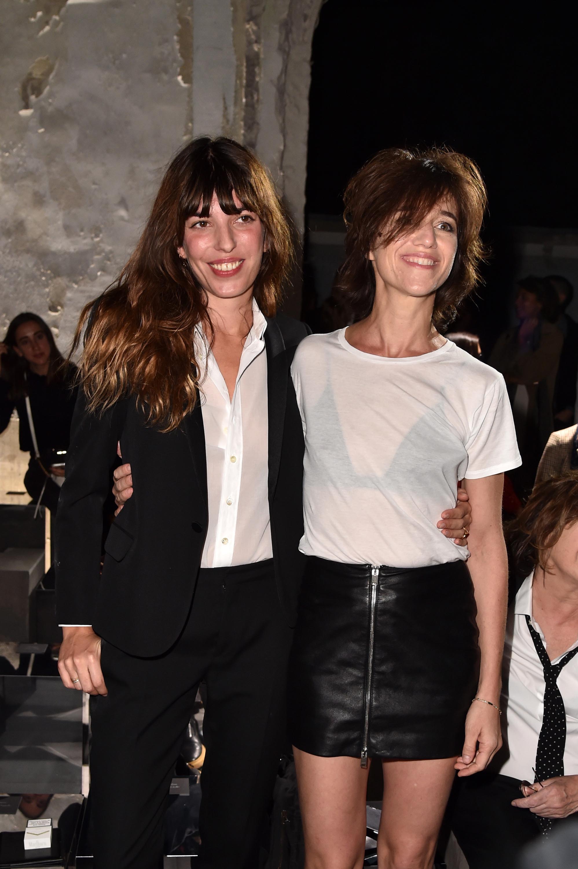 Charlotte Gainsbourg attends the Saint Laurent show