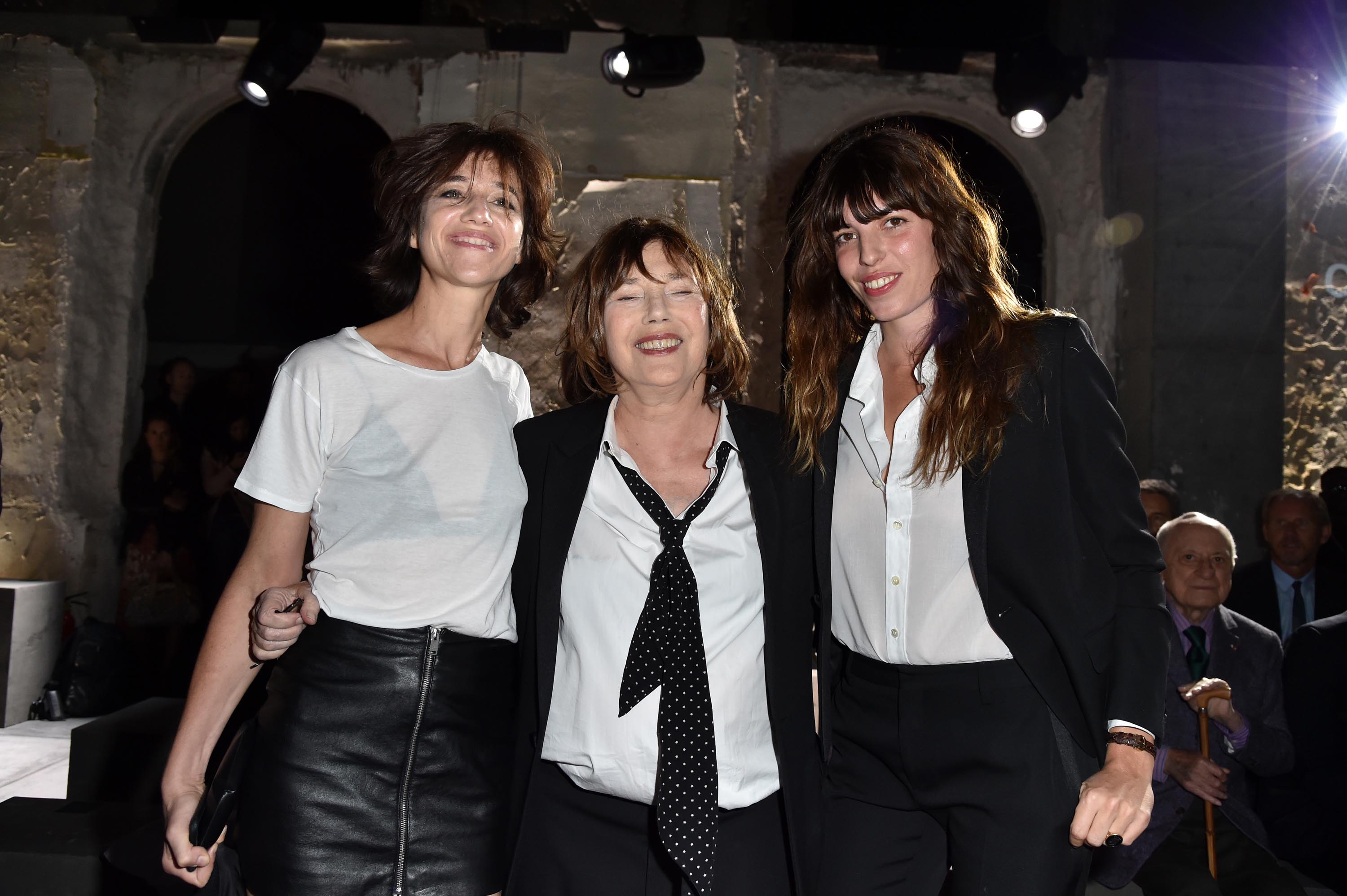 Charlotte Gainsbourg attends the Saint Laurent show