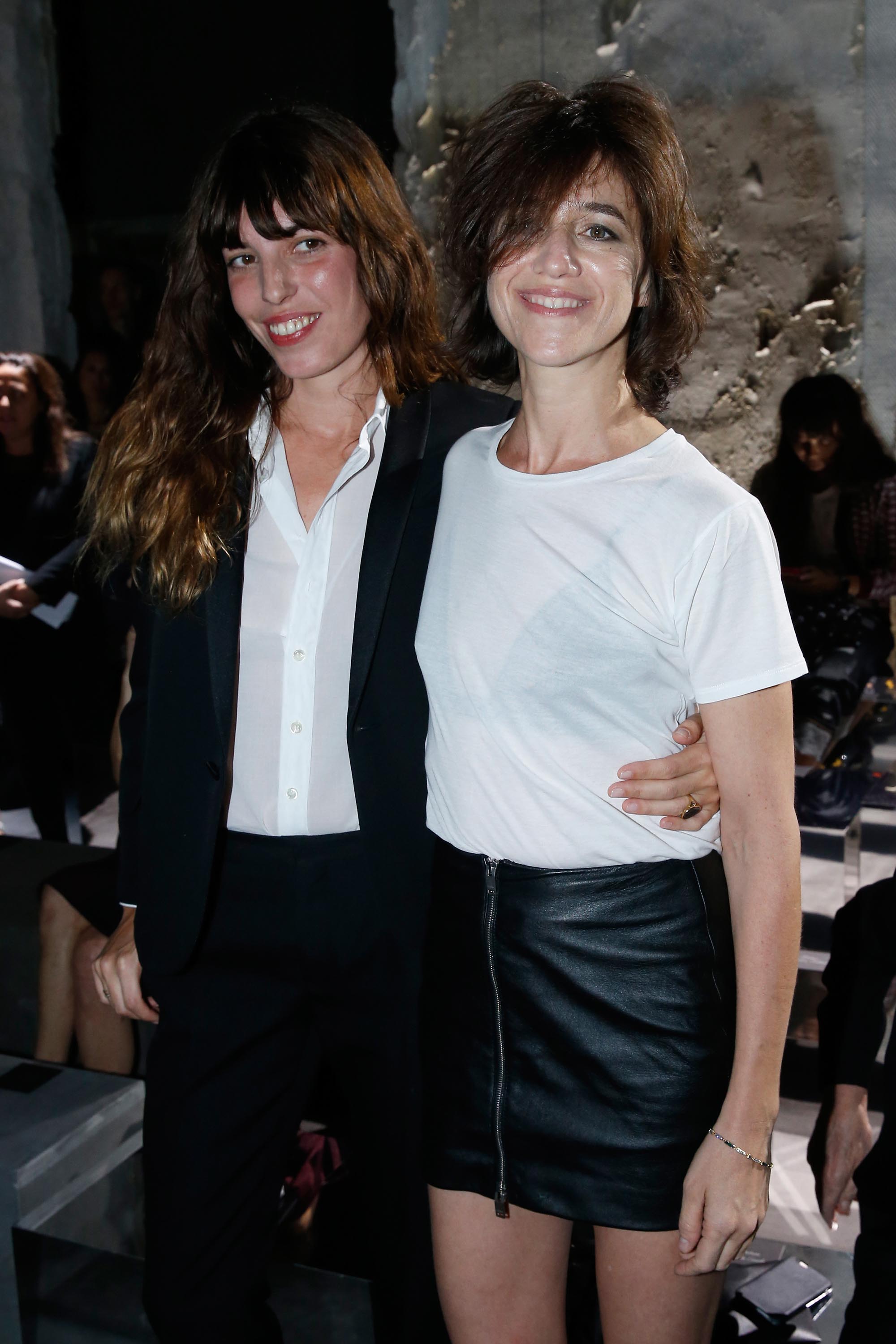 Charlotte Gainsbourg attends the Saint Laurent show